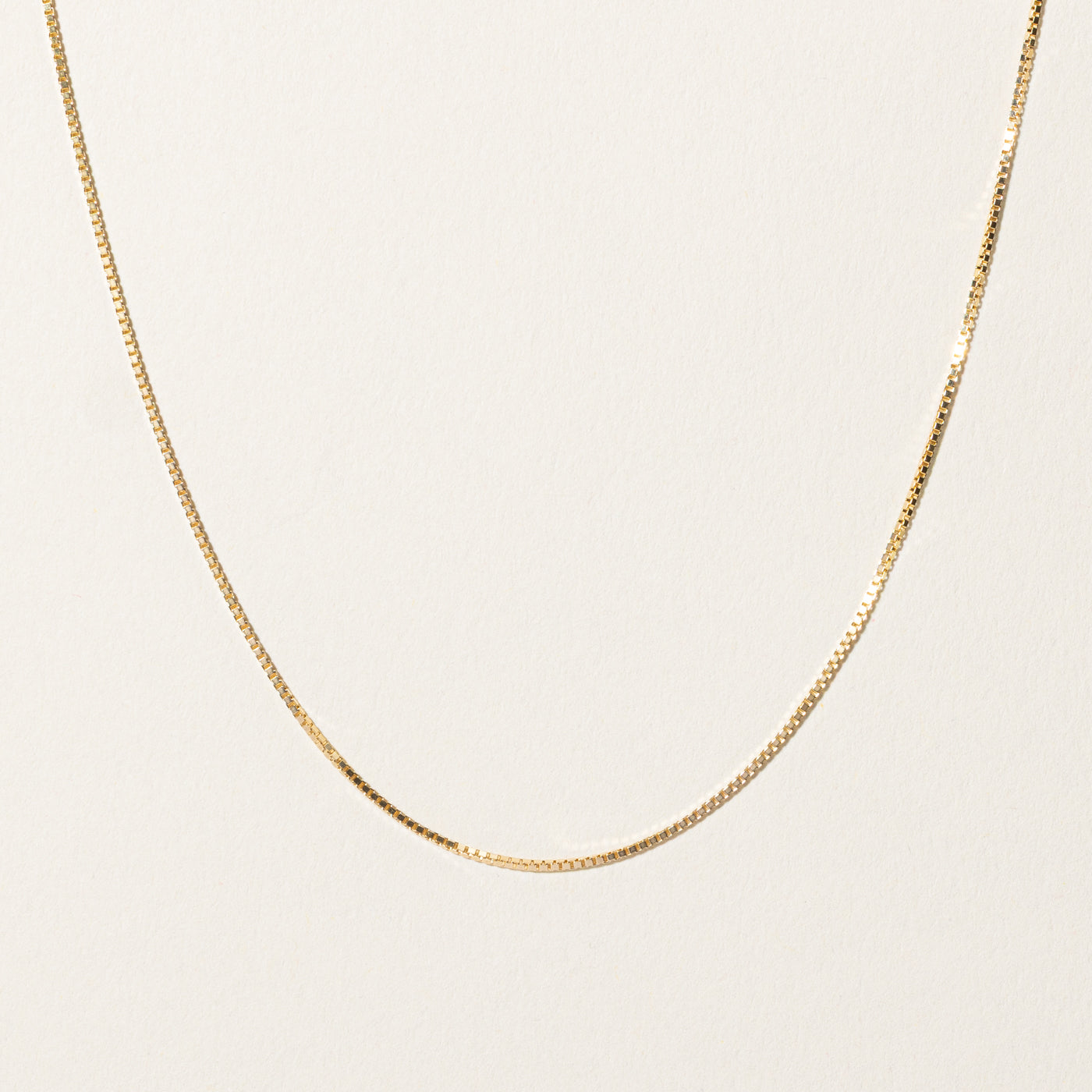 14k Yellow Gold Box Link Chain | 20"