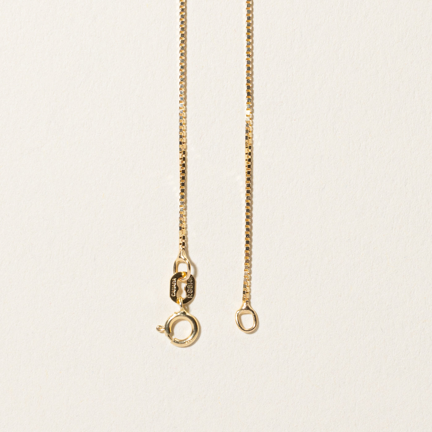 14k Yellow Gold Box Link Chain | 20"