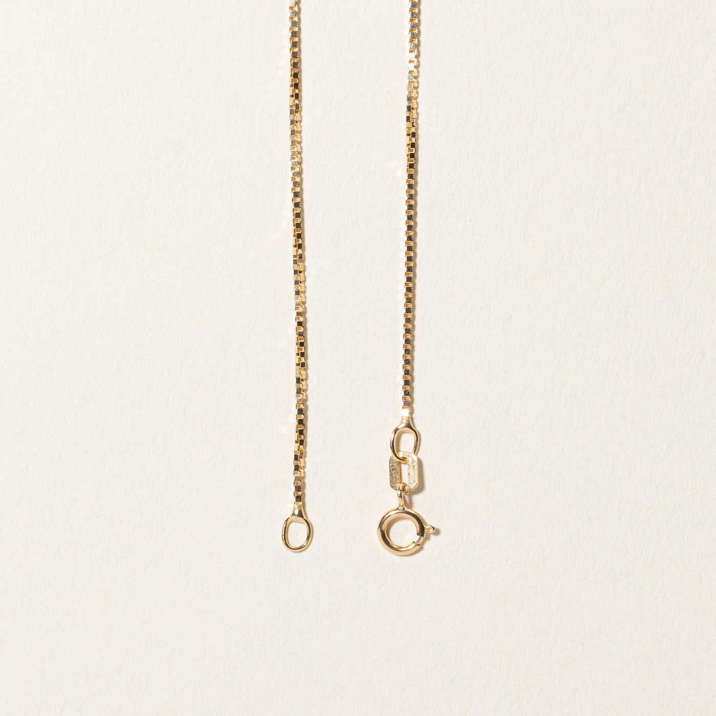 14k Yellow Gold Box Link Chain | 16.25"