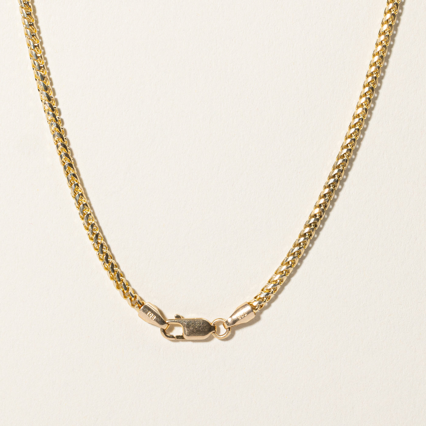 10k Yellow Gold Foxtail Chain | 20"