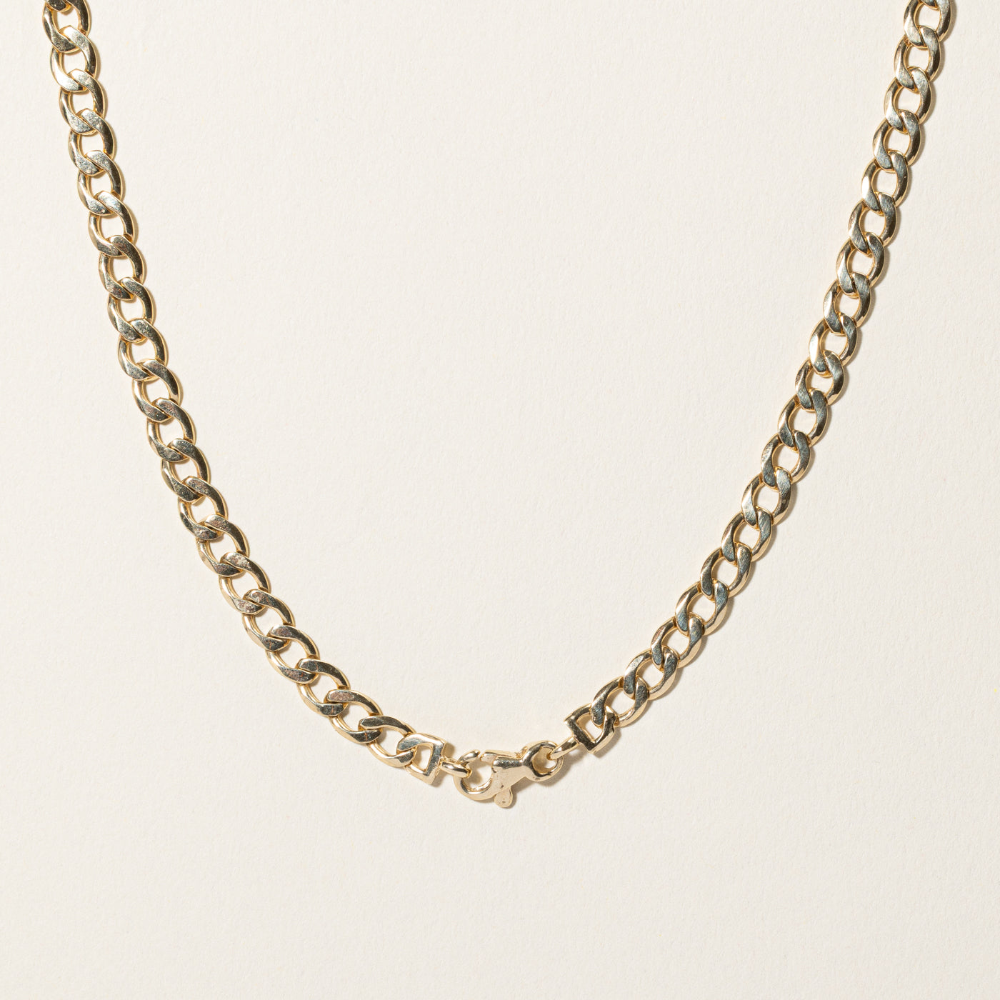 10k Yellow Gold Curb Link Chain | 20"