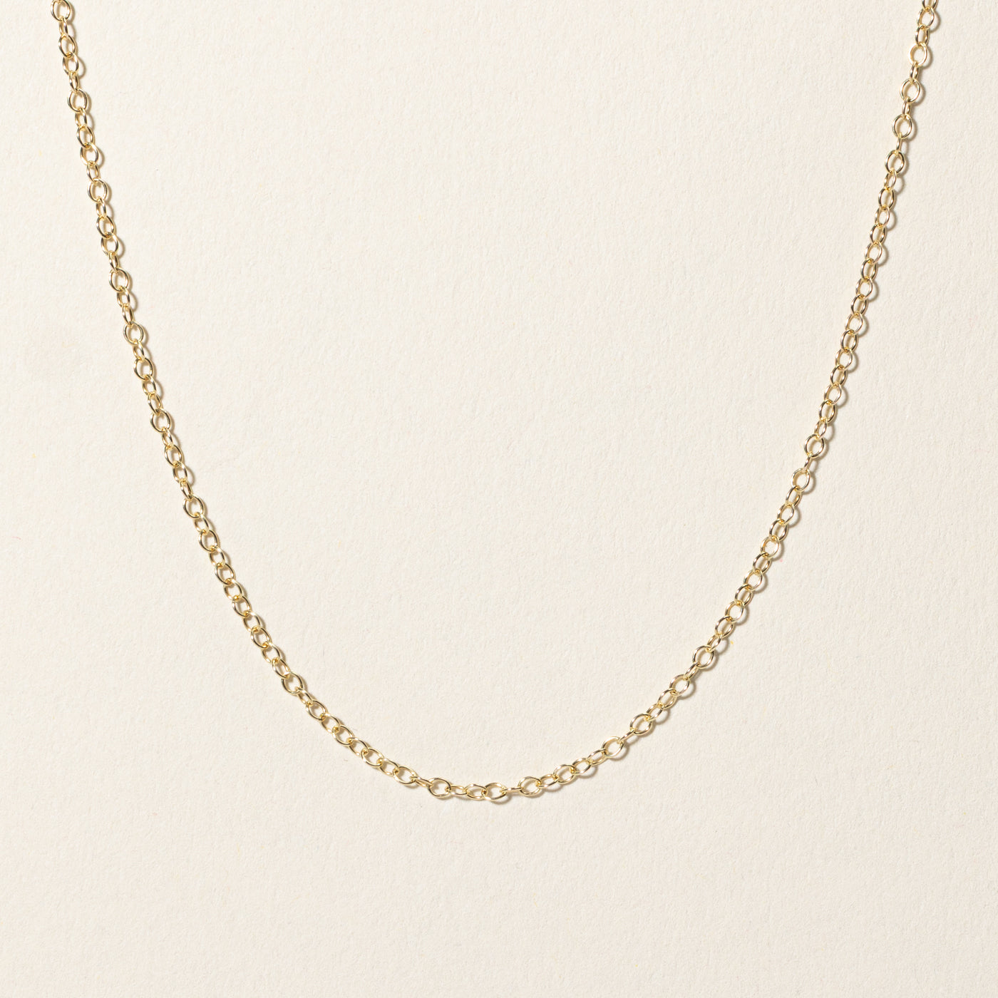 9k Yellow Gold Cable Link Chain | 15.75"