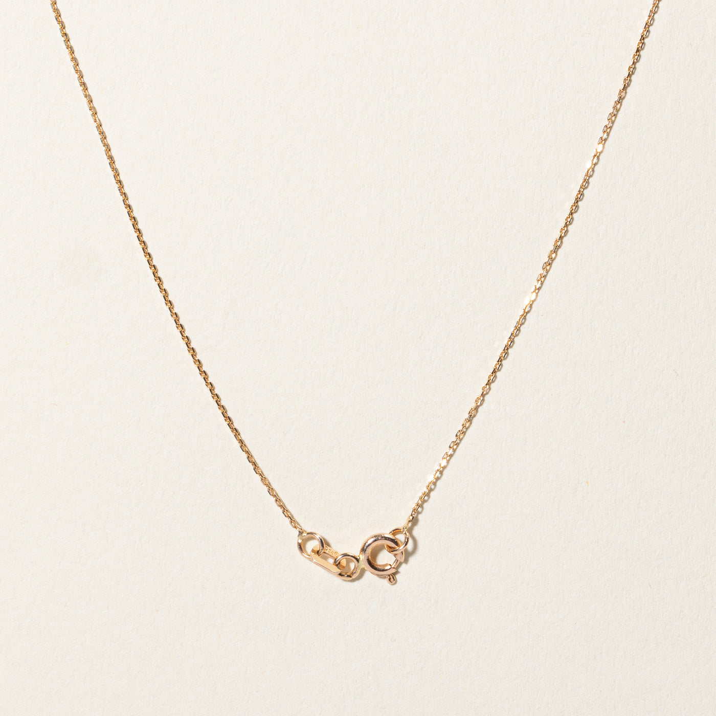 14k Rose Gold Bar Pendant Necklace | 13.5"
