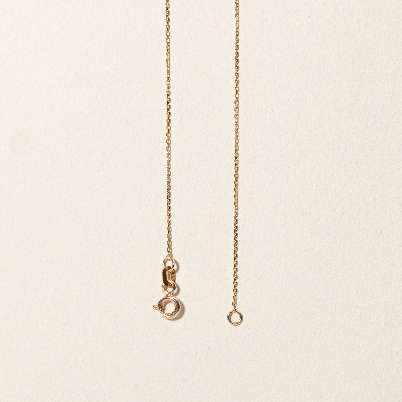 14k Rose Gold Bar Pendant Necklace | 13.5"