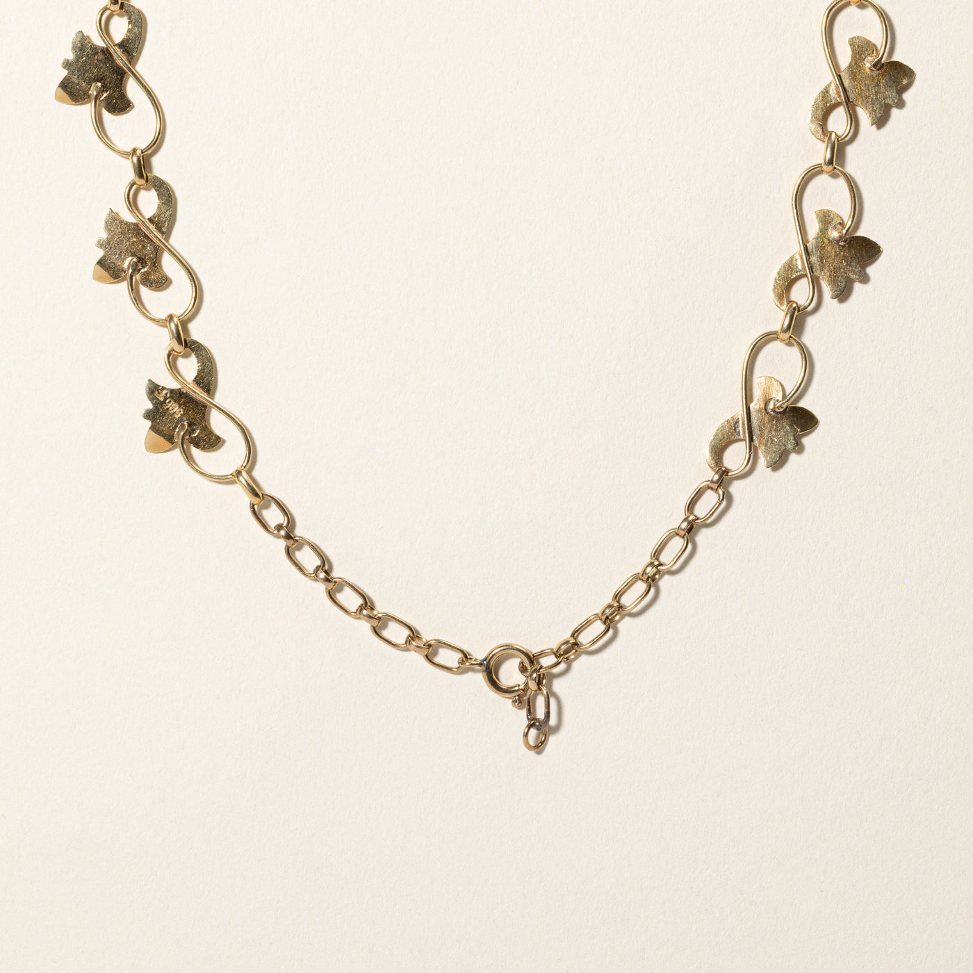 14k Yellow Gold Scrollwork Chain Necklace | 18.75"