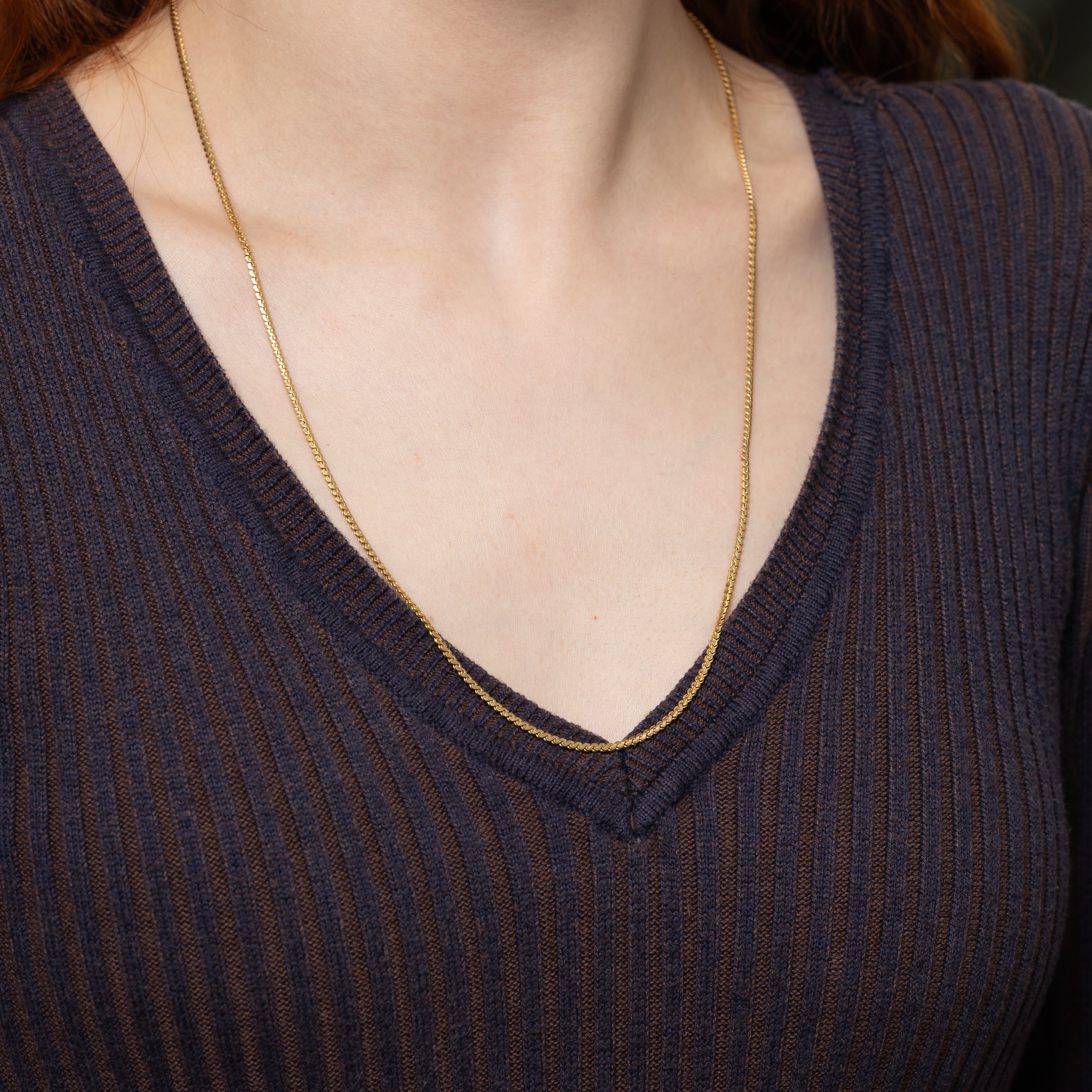 18k Yellow Gold S Link Chain | 24"