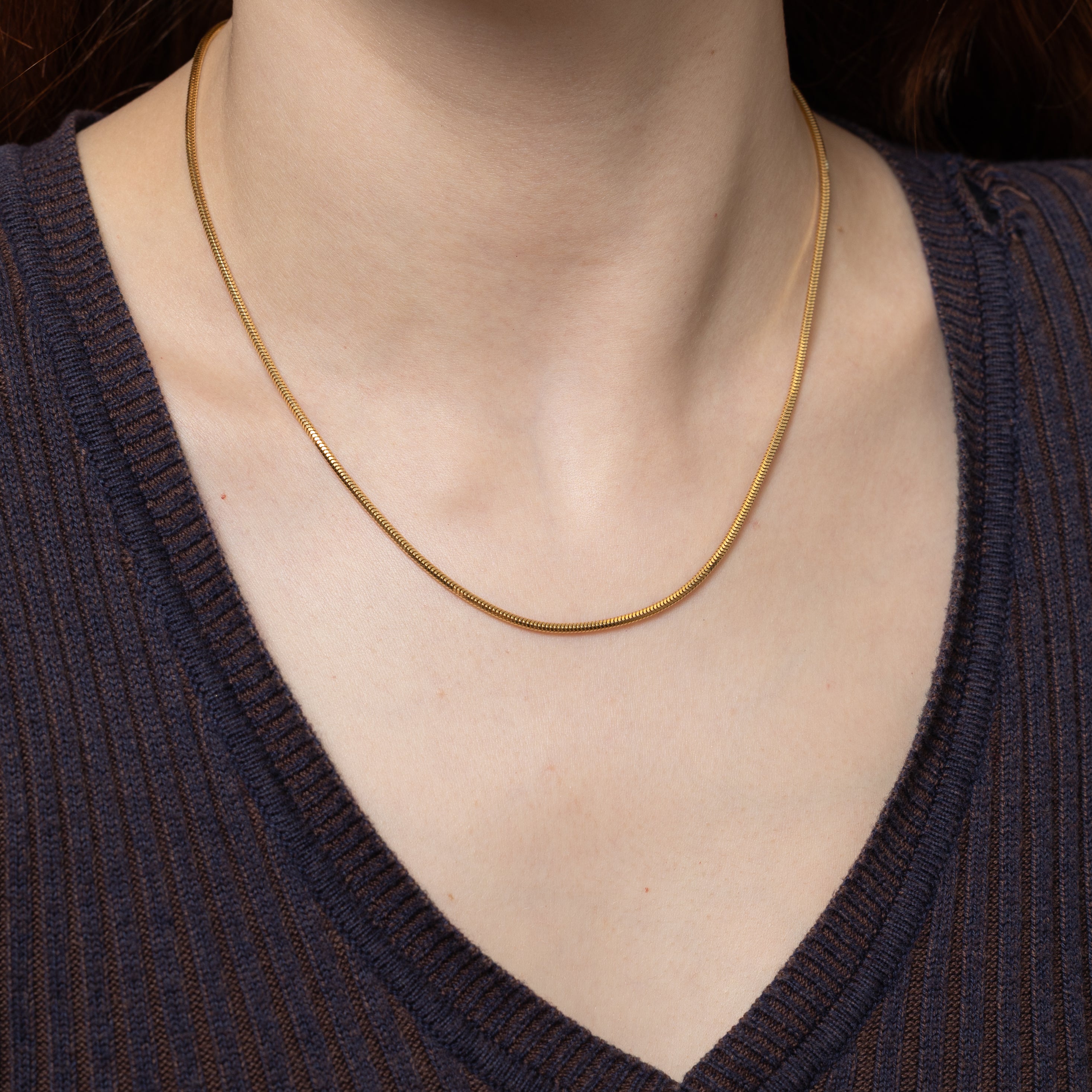 18k Yellow Gold Snake Chain | 18"