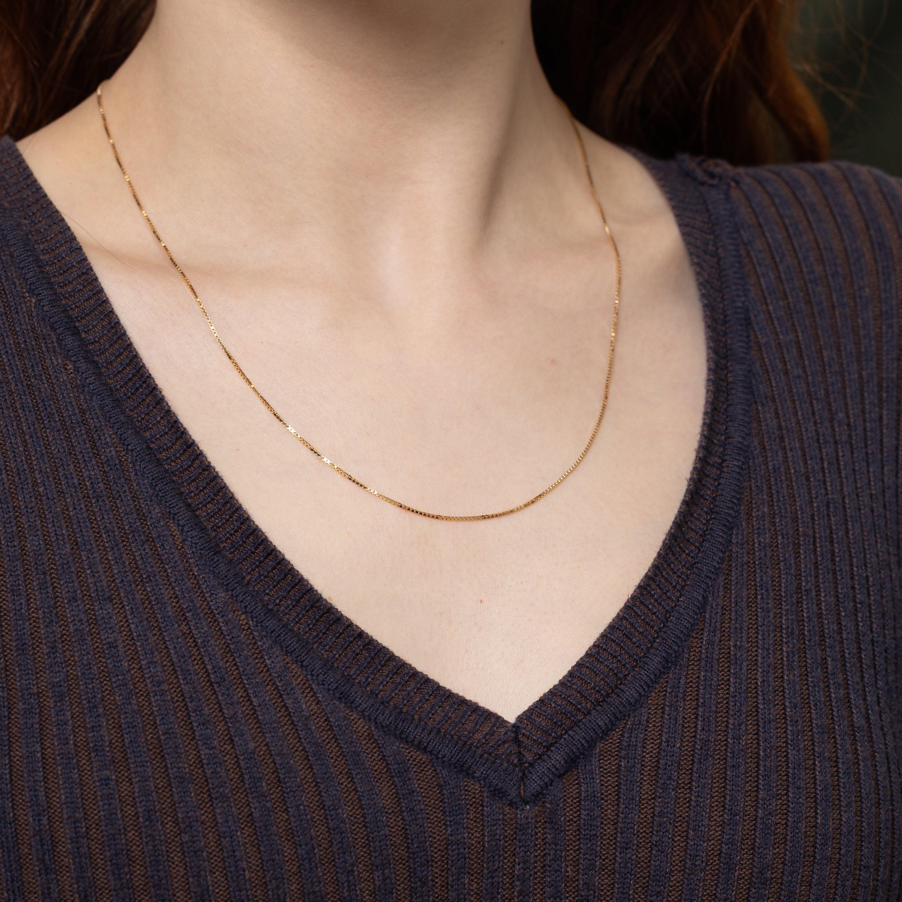 14k Yellow Gold Box Link Chain | 20"