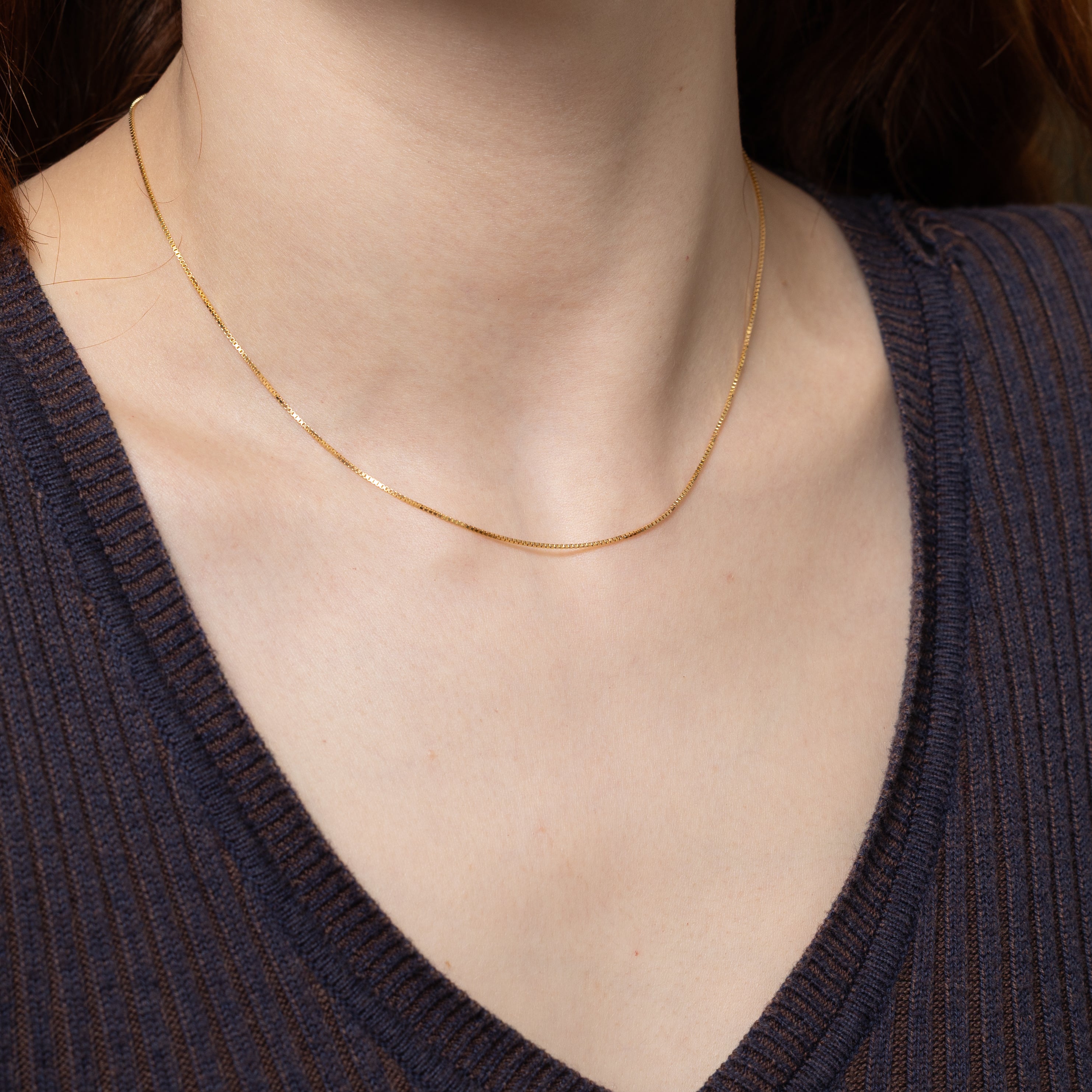 14k Yellow Gold Box Link Chain | 16.25"
