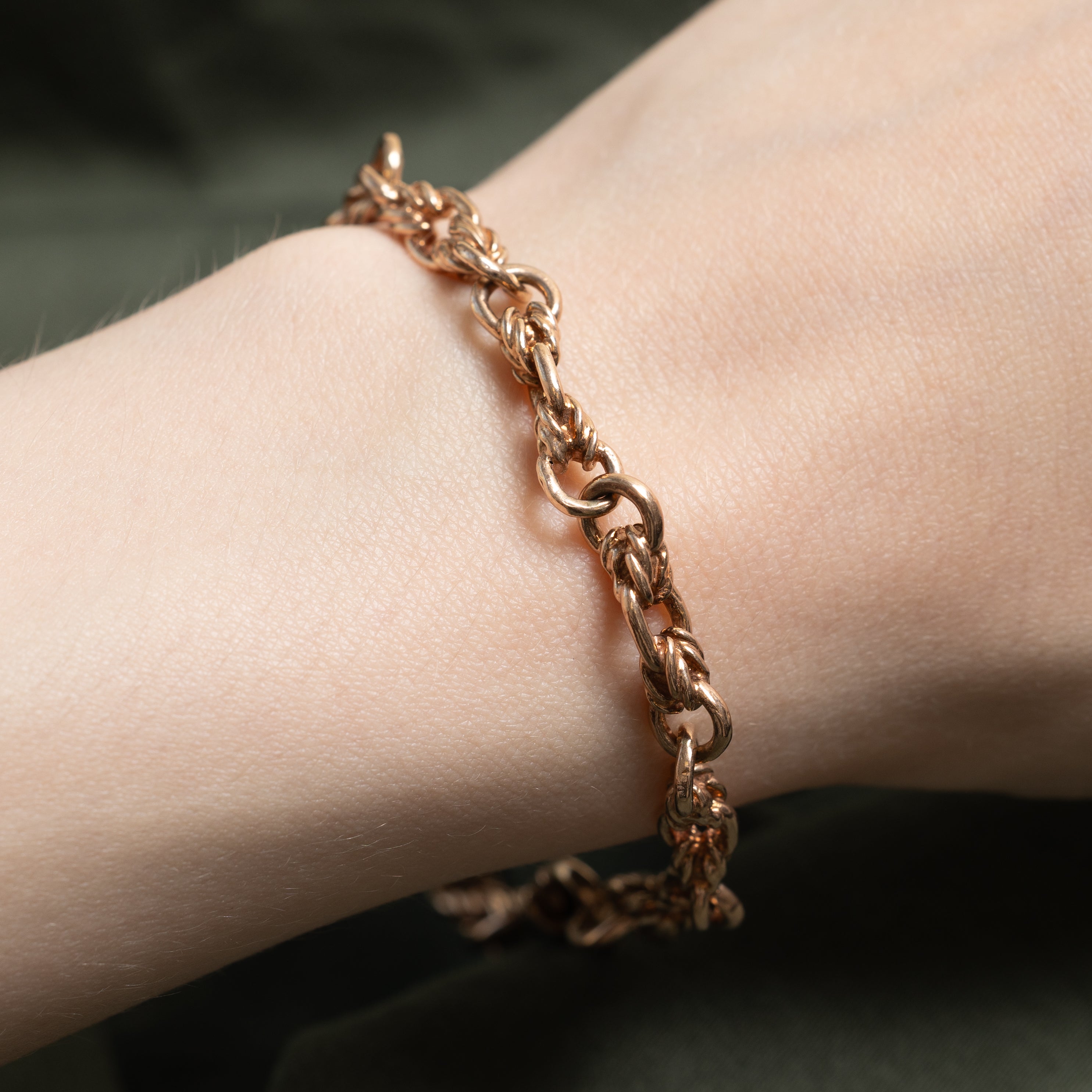 9k Rose Gold Chain Watch Chain | 8.5"