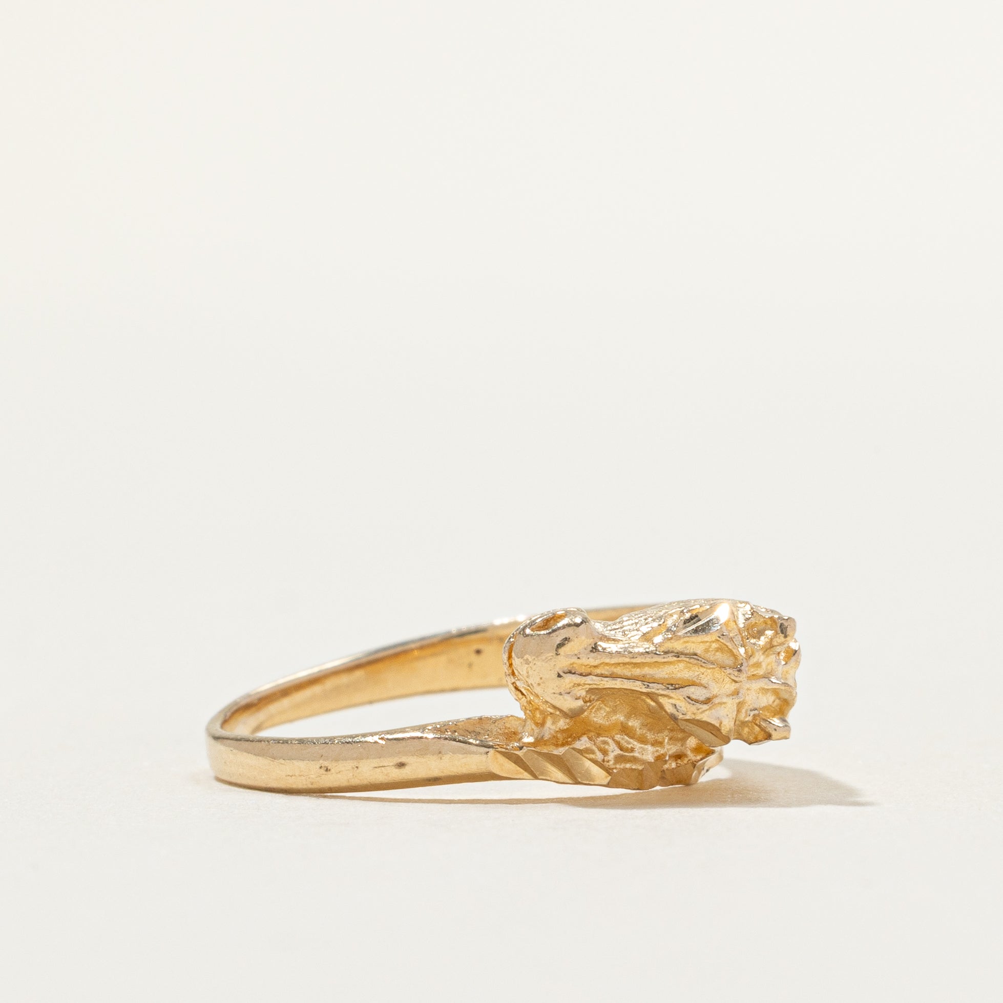 10k Yellow Gold Horse Ring | SZ 4.25