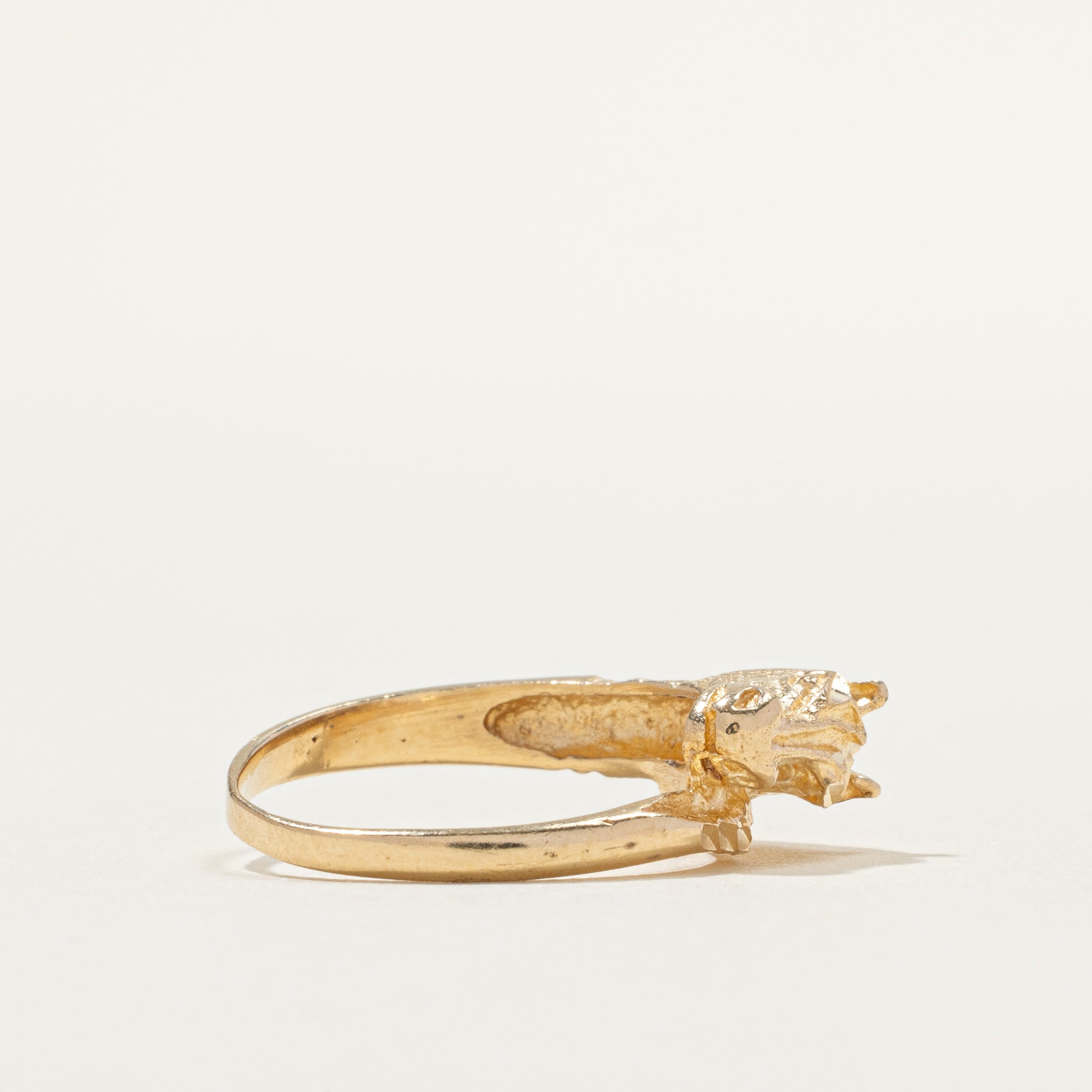10k Yellow Gold Horse Ring | SZ 4.25