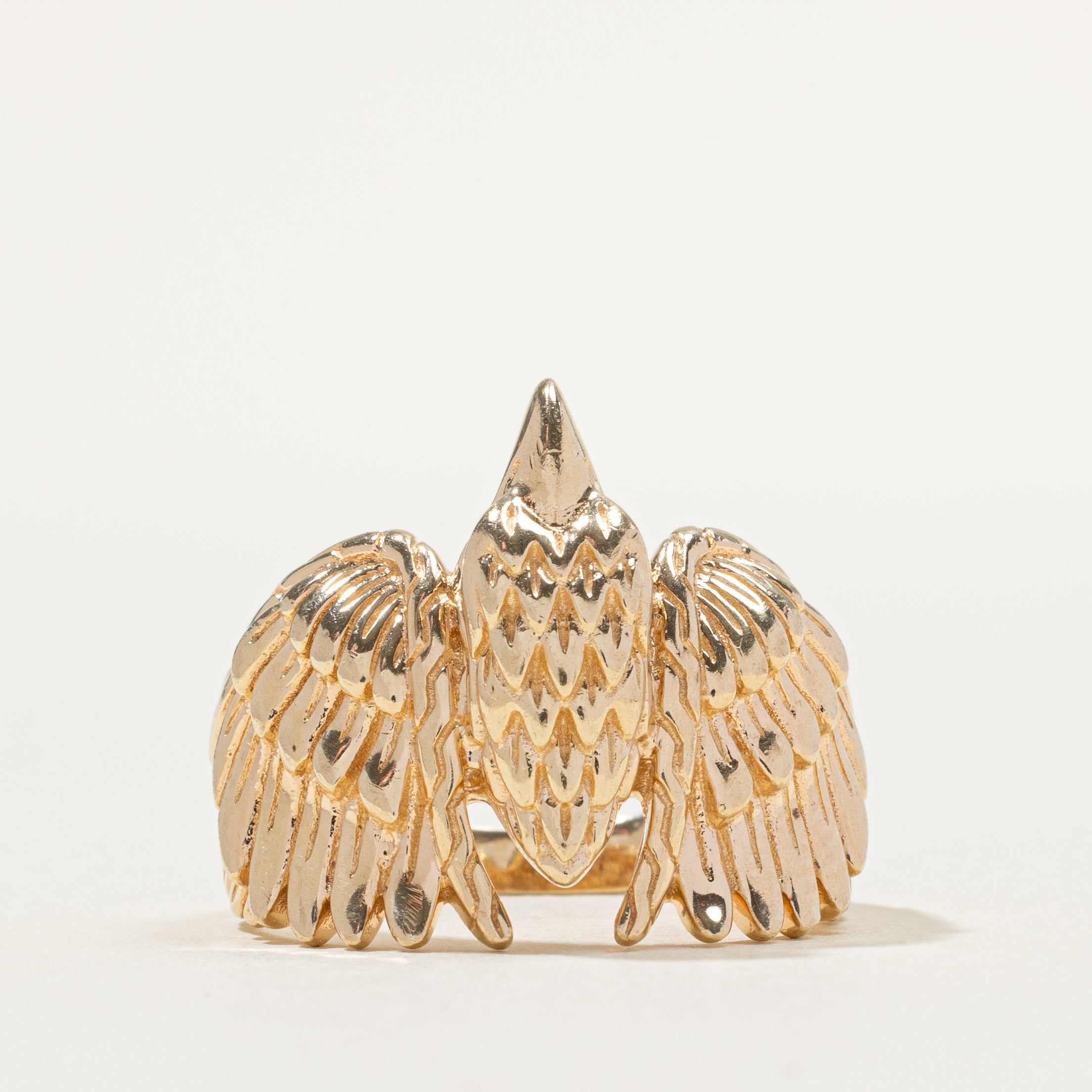 10k Yellow Gold Eagle Ring | SZ 8.75
