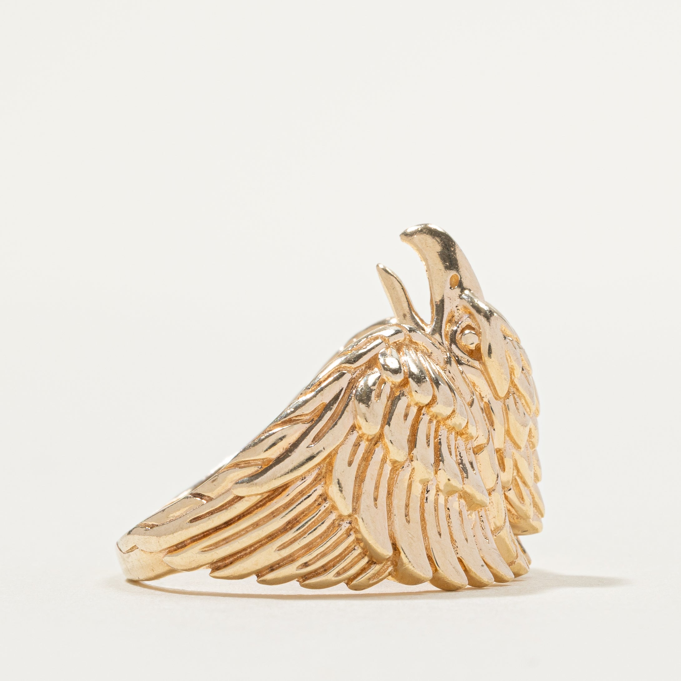 10k Yellow Gold Eagle Ring | SZ 8.75