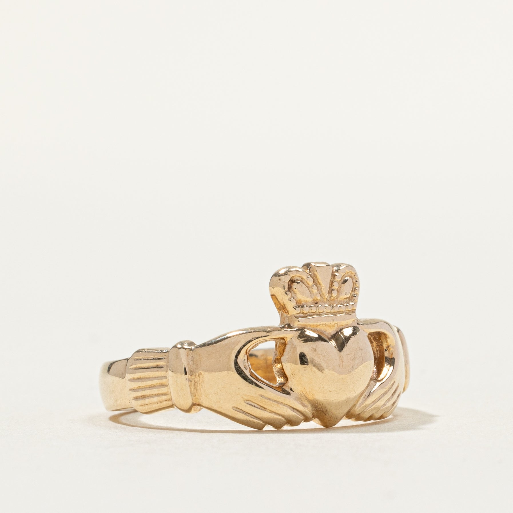 10k Yellow Gold Claddagh Ring | SZ 5