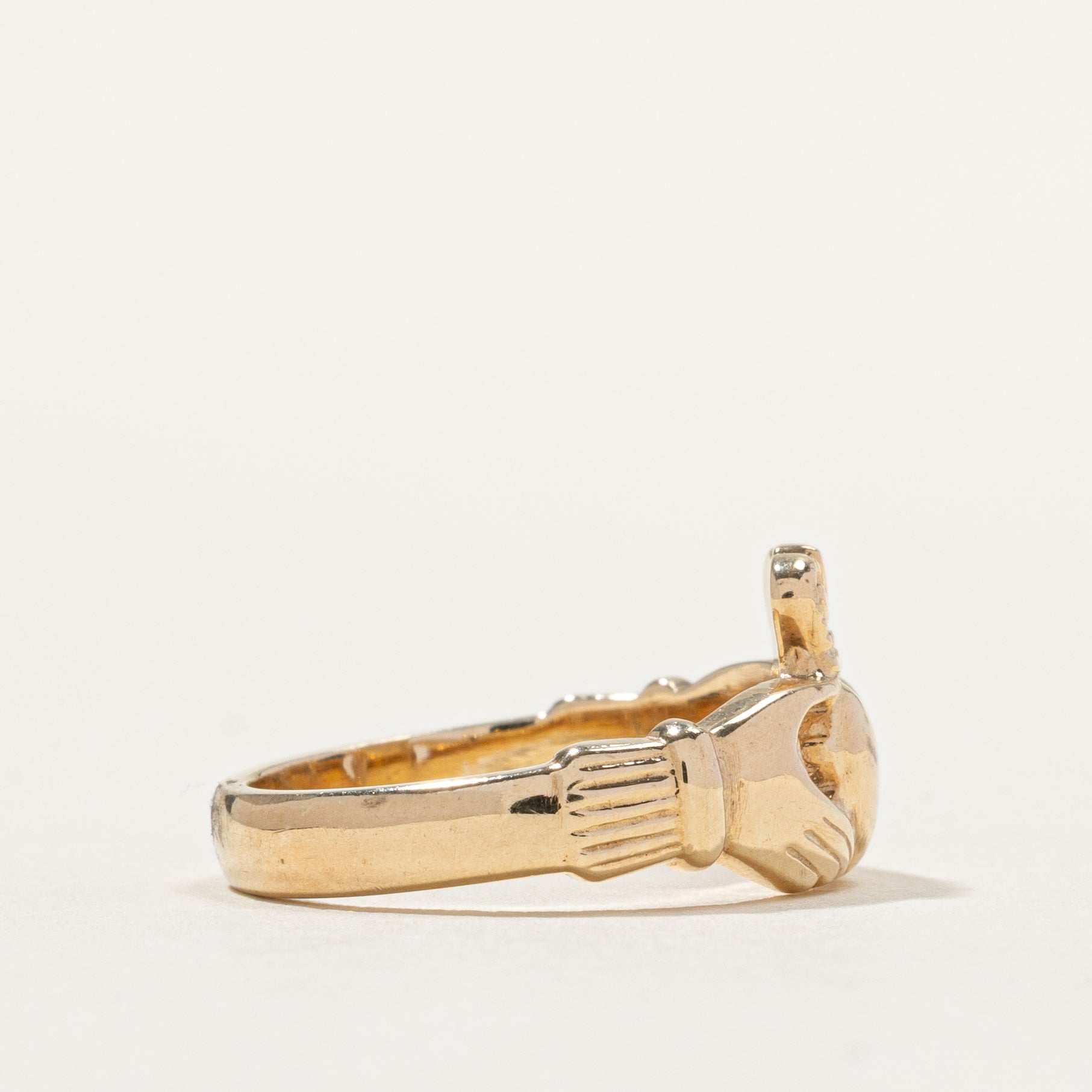 10k Yellow Gold Claddagh Ring | SZ 5