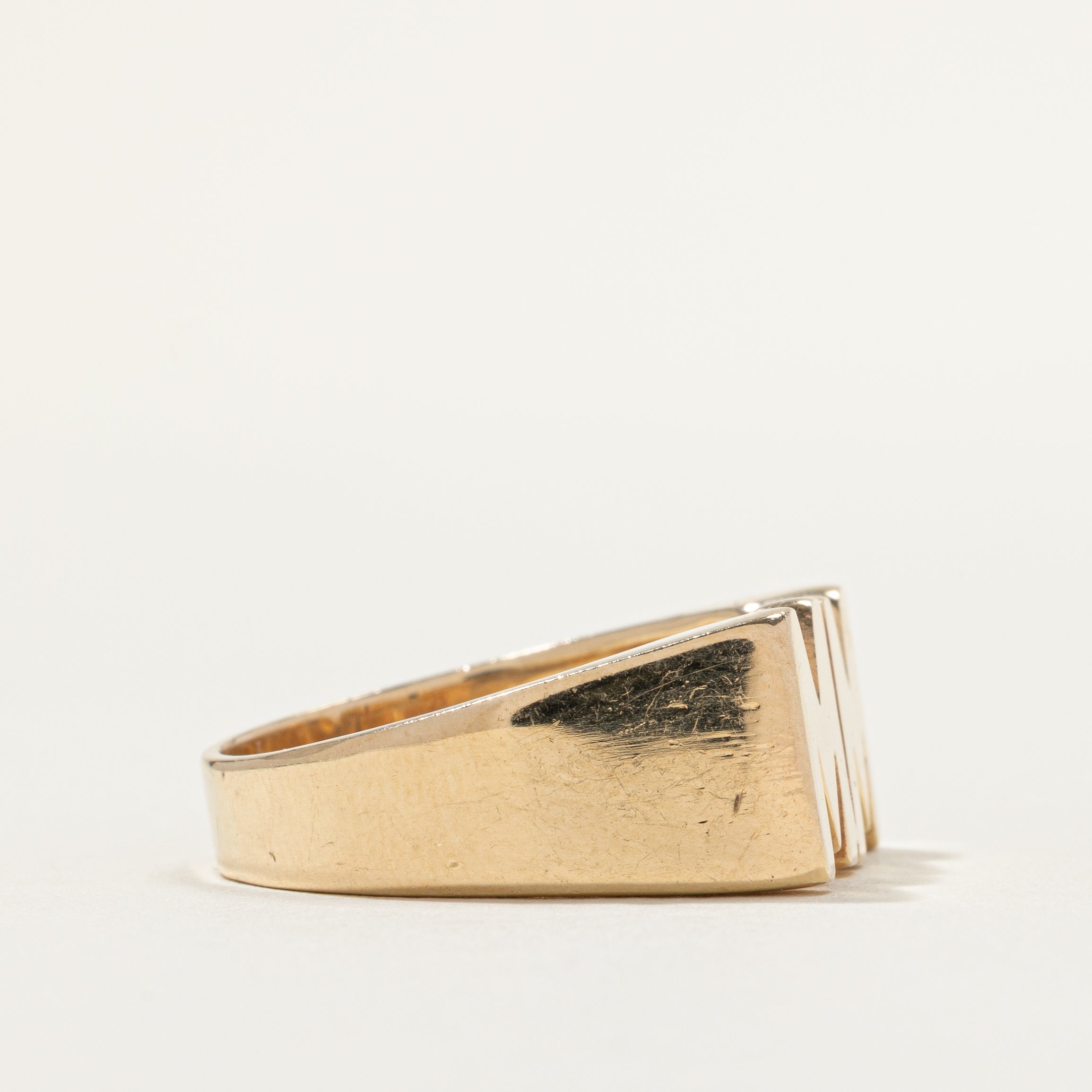 10k Yellow Gold "MM" Initial Ring | SZ 10.5