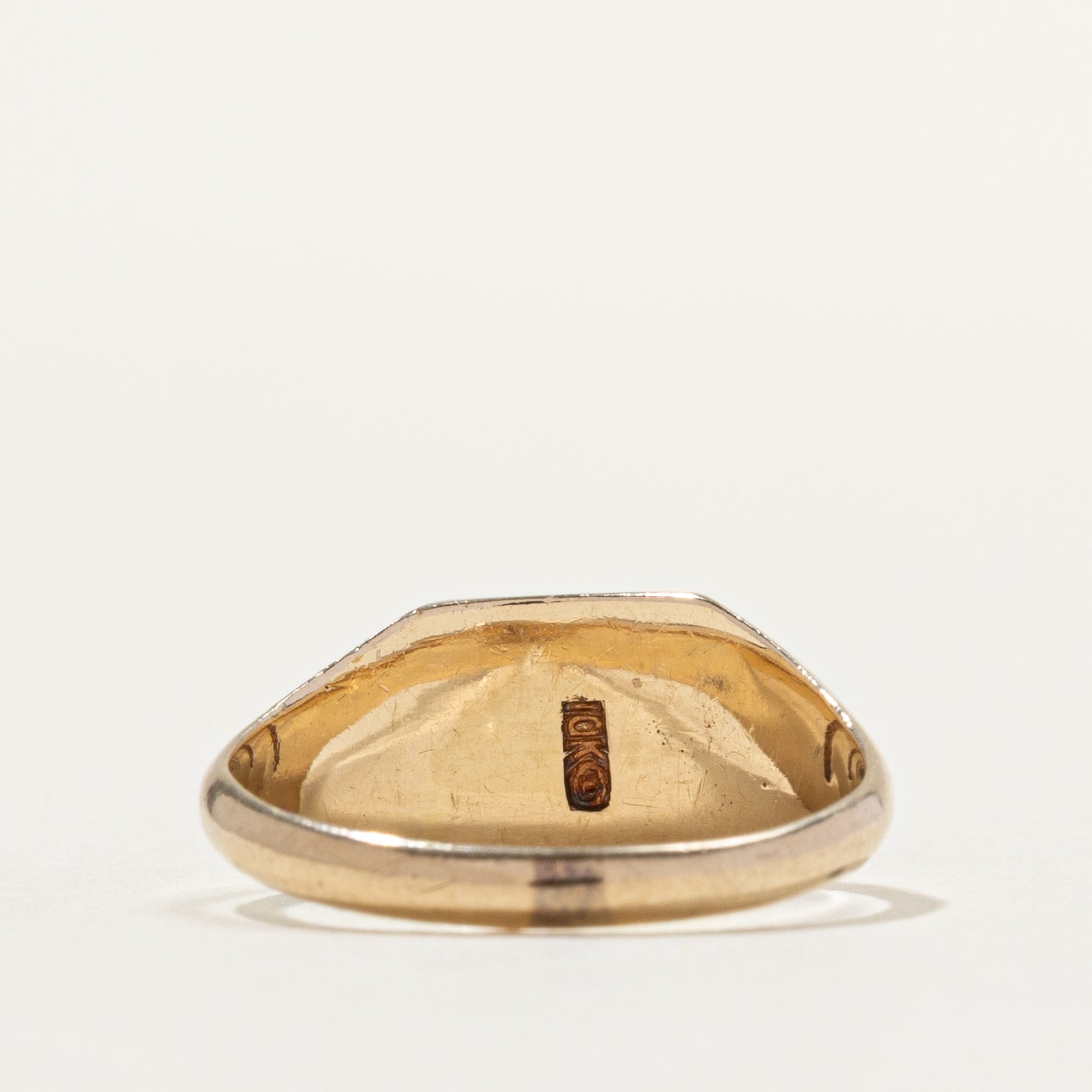 10k Yellow Gold "BM" Initial Signet Ring | SZ 5