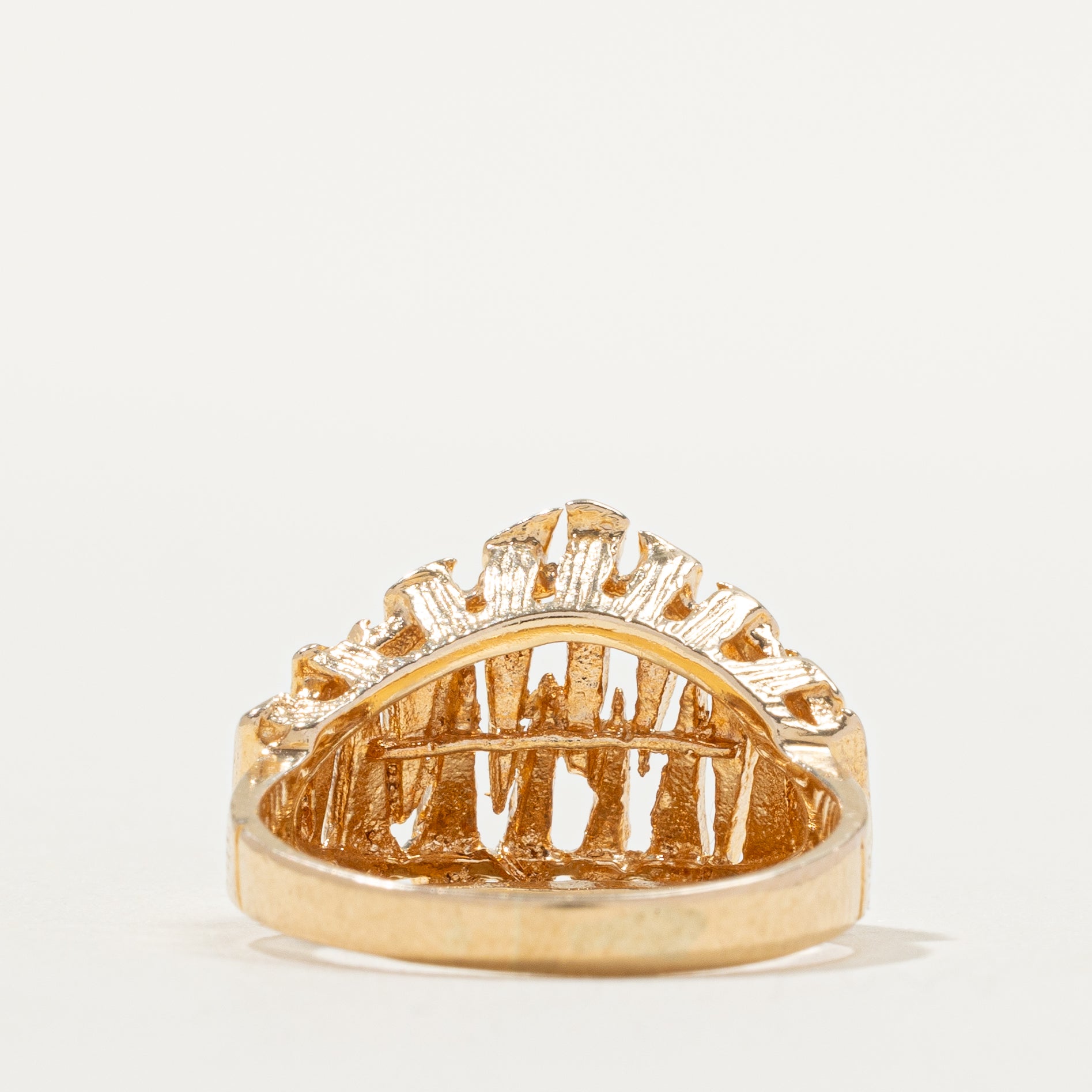 14k Yellow Gold Textured Ring | SZ 6.5