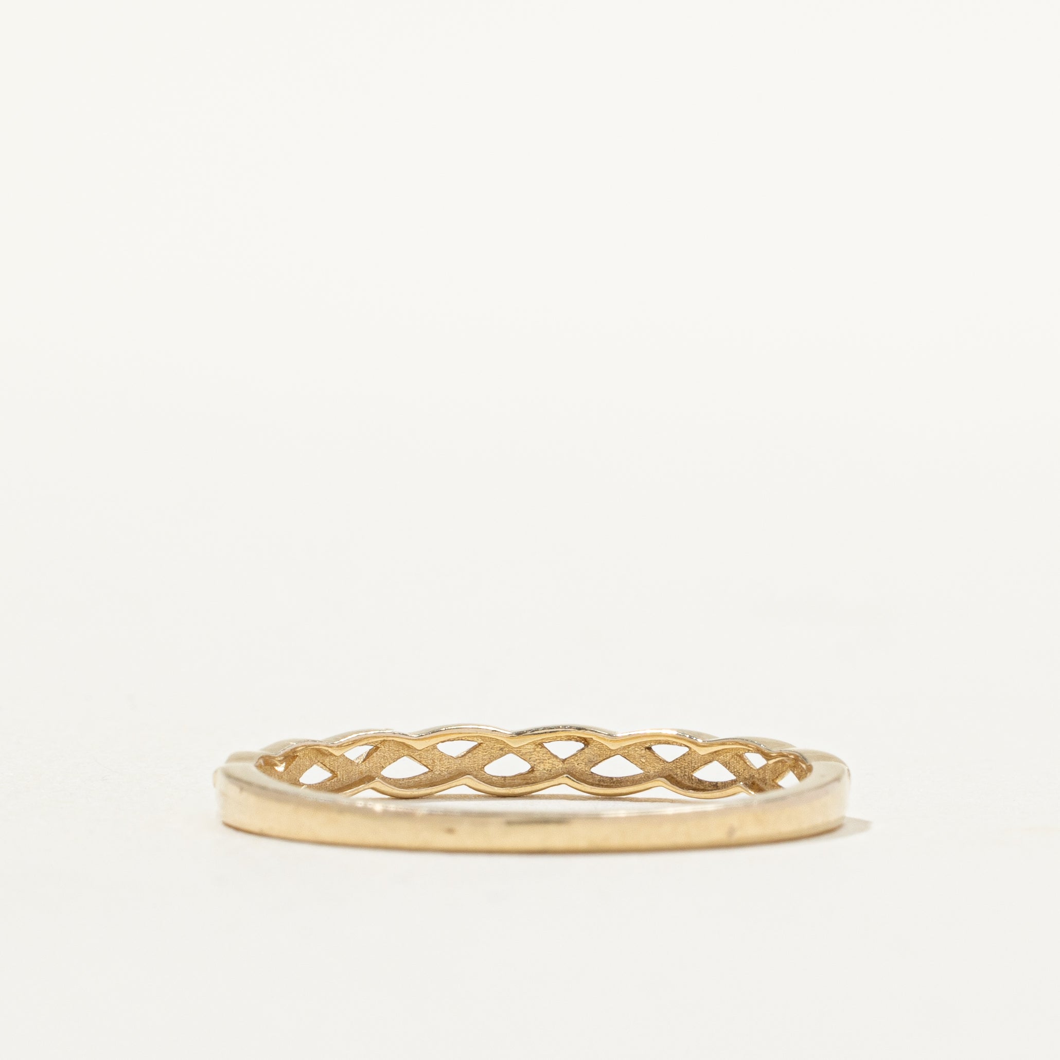 Alliance tressée en or jaune 14 carats | Taille 9