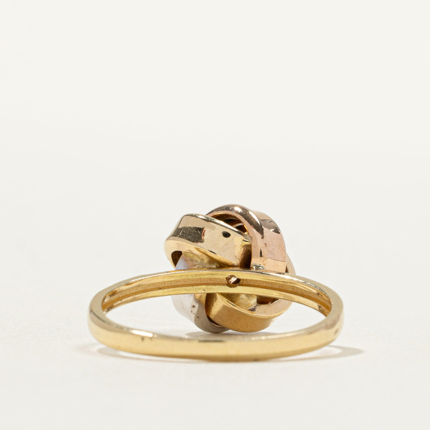 18k Tri Tone Gold Knot Ring | SZ 6.5