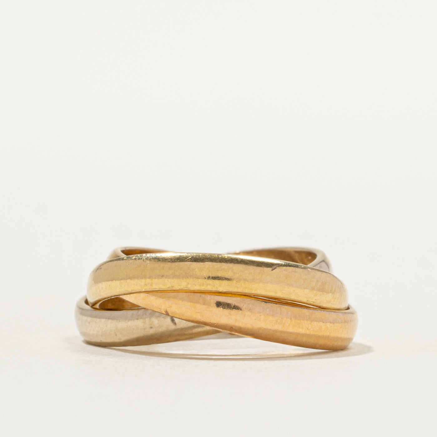 Bague entrelacée en or tricolore 18 carats | Taille 5