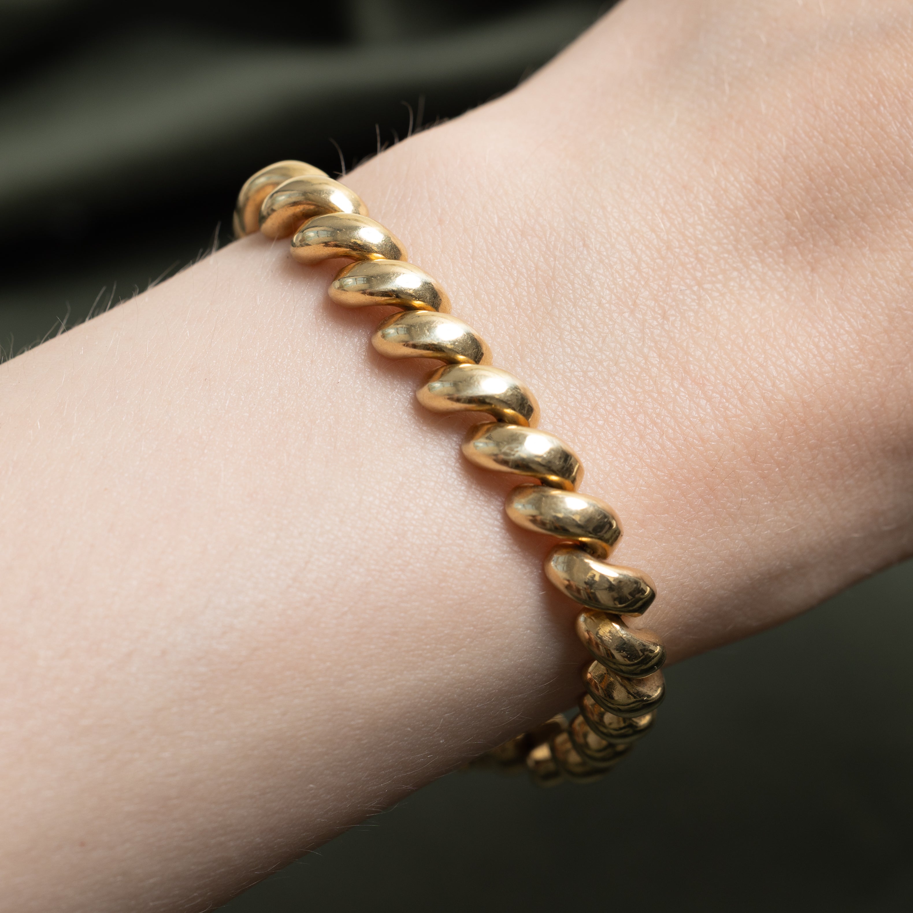 14k Yellow Gold San Marco Chain Bracelet | 5"