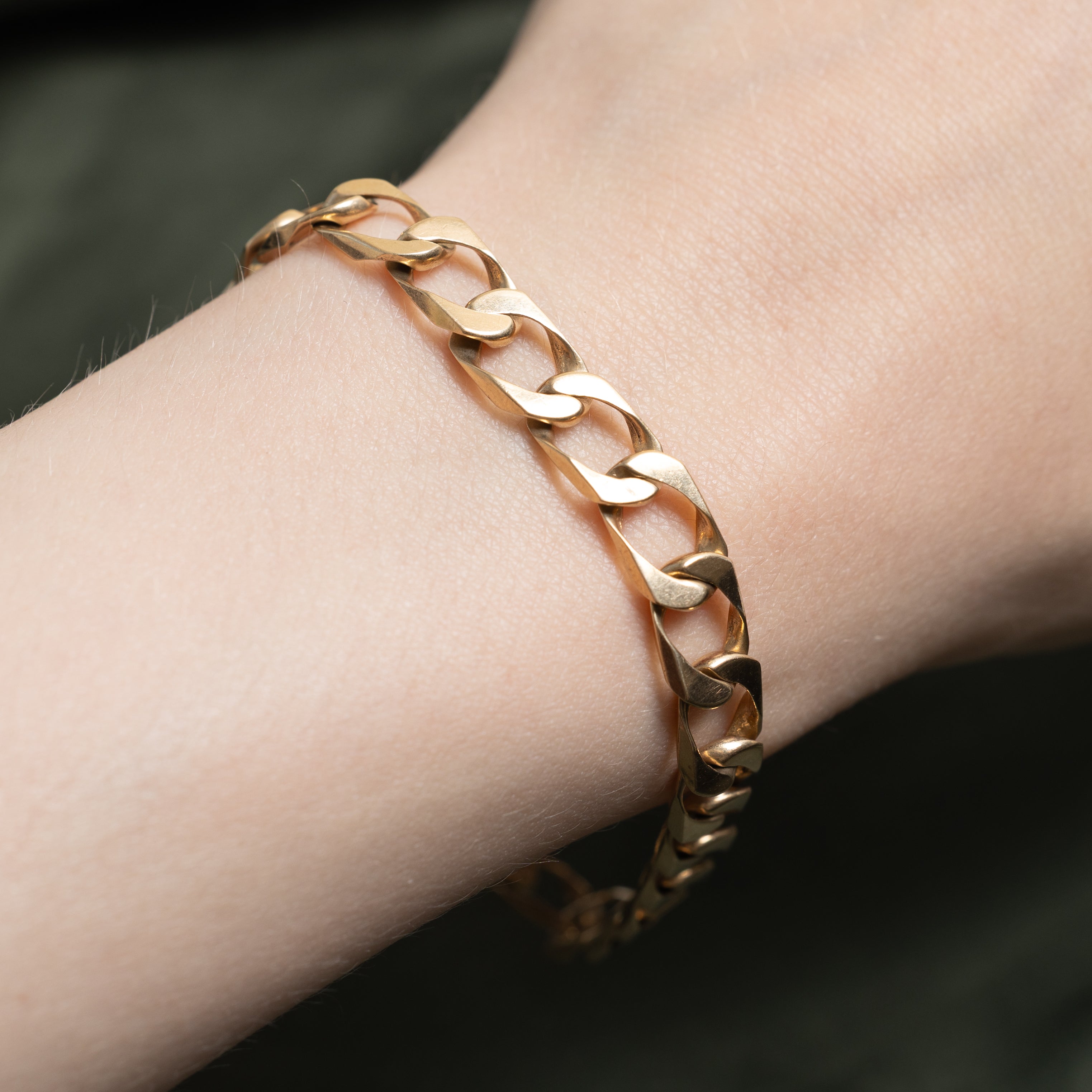 10k Yellow Gold Curb Link Bracelet | 7.5"