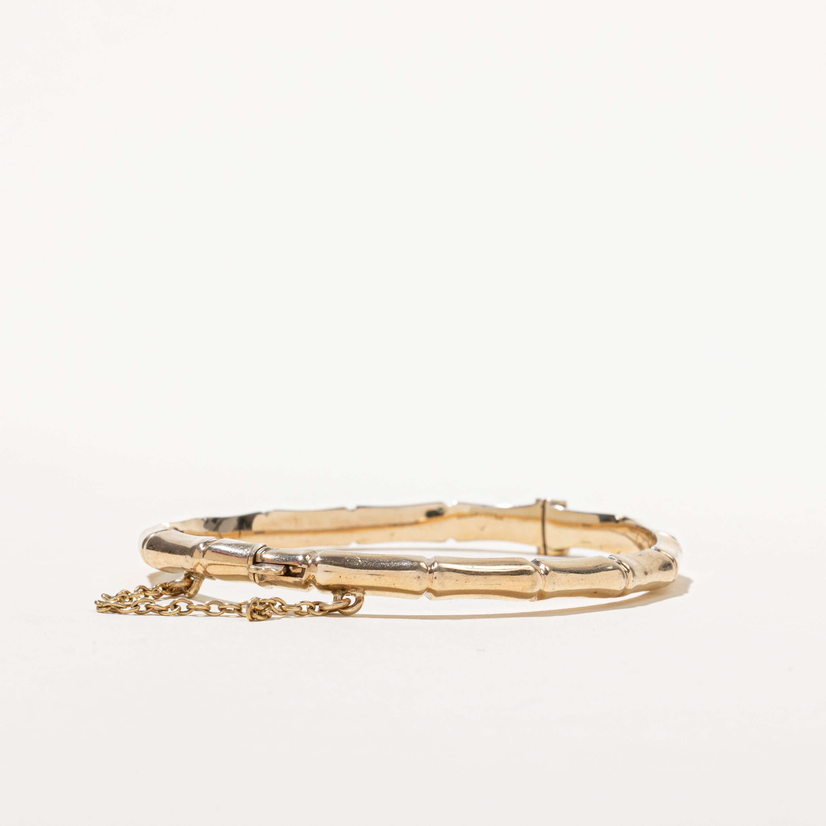 9k Yellow Gold Segmented Bangle | 6"