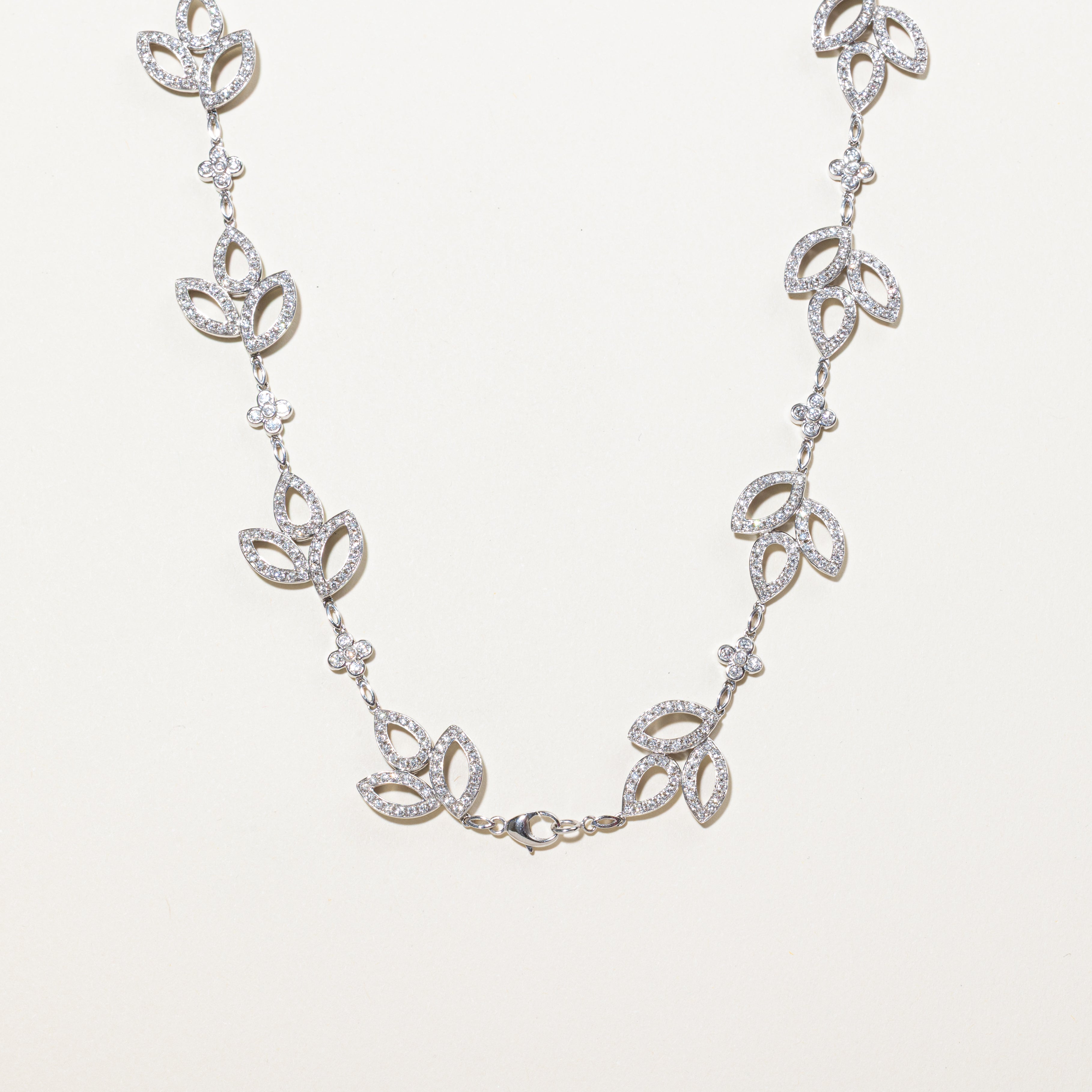 18k Diamond Encrusted Vine Necklace | 4.86ctw | 17.5"