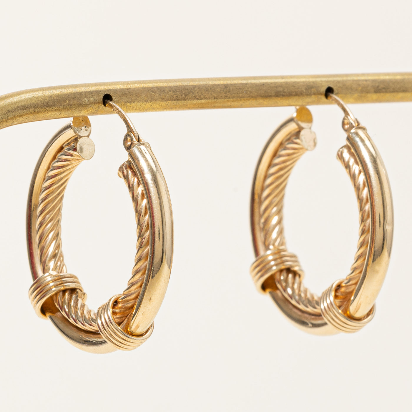 Textured Gold Hoops