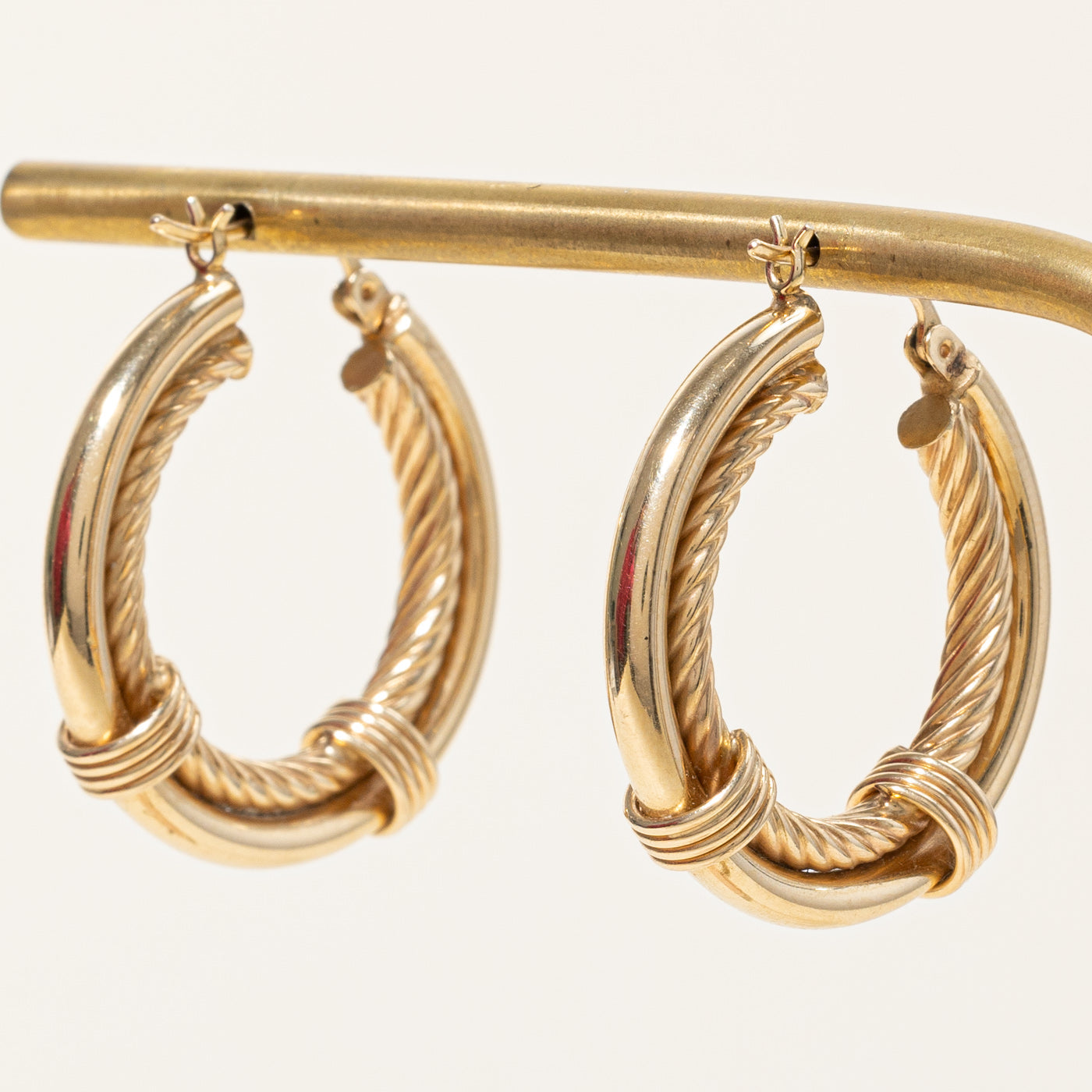 Textured Gold Hoops