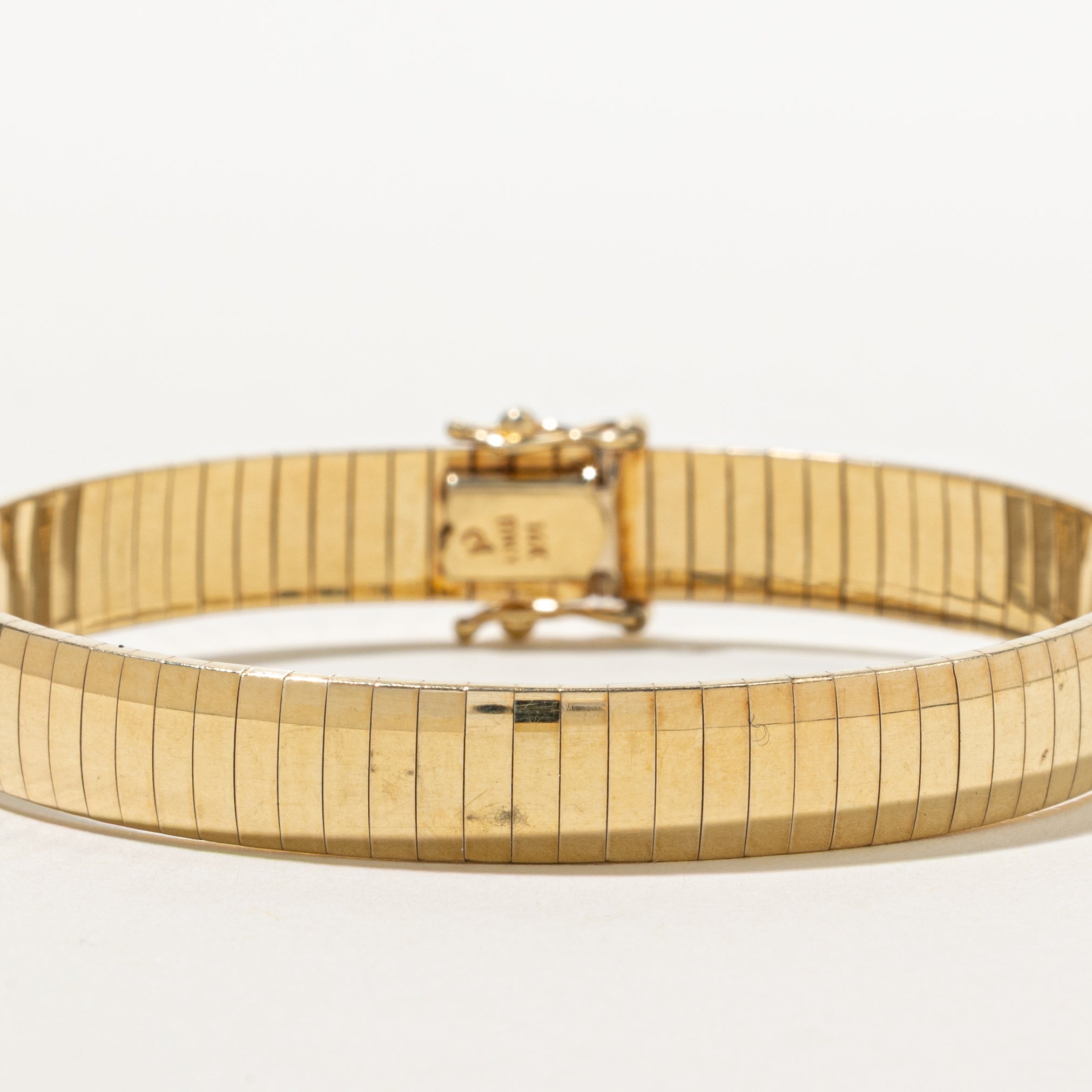 14k Yellow Gold Omega Bracelet | 7"