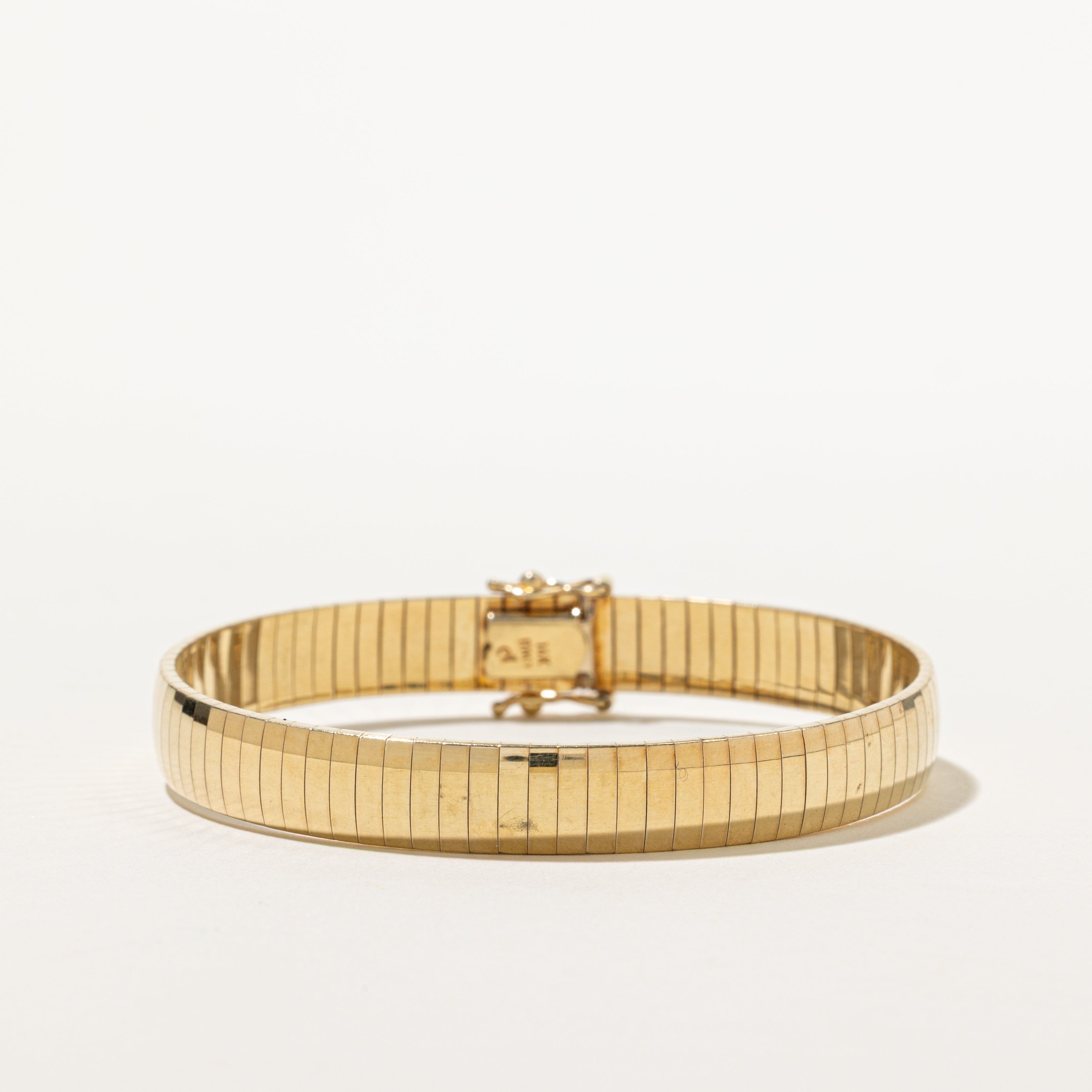 14k Yellow Gold Omega Bracelet | 7"