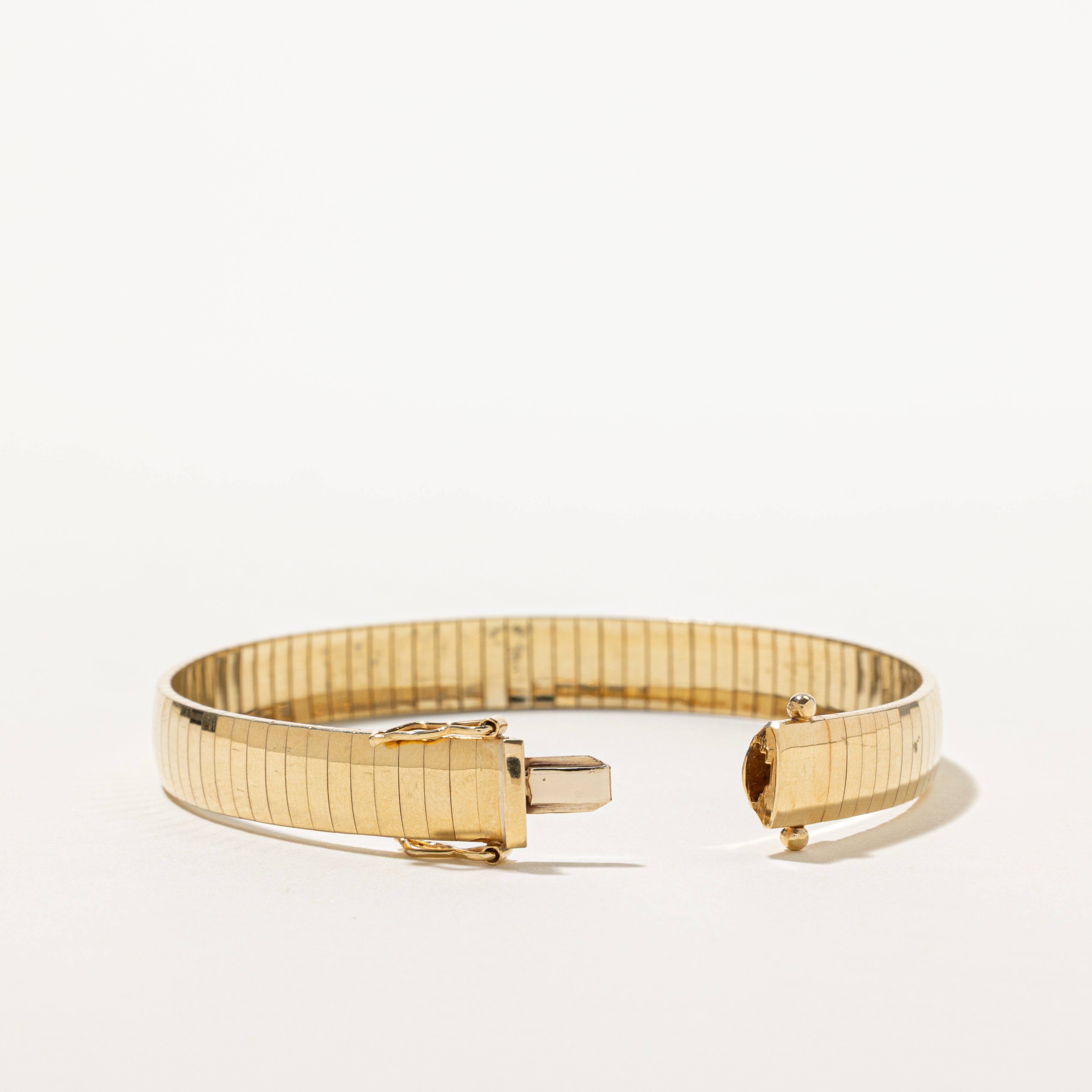14k Yellow Gold Omega Bracelet | 7"