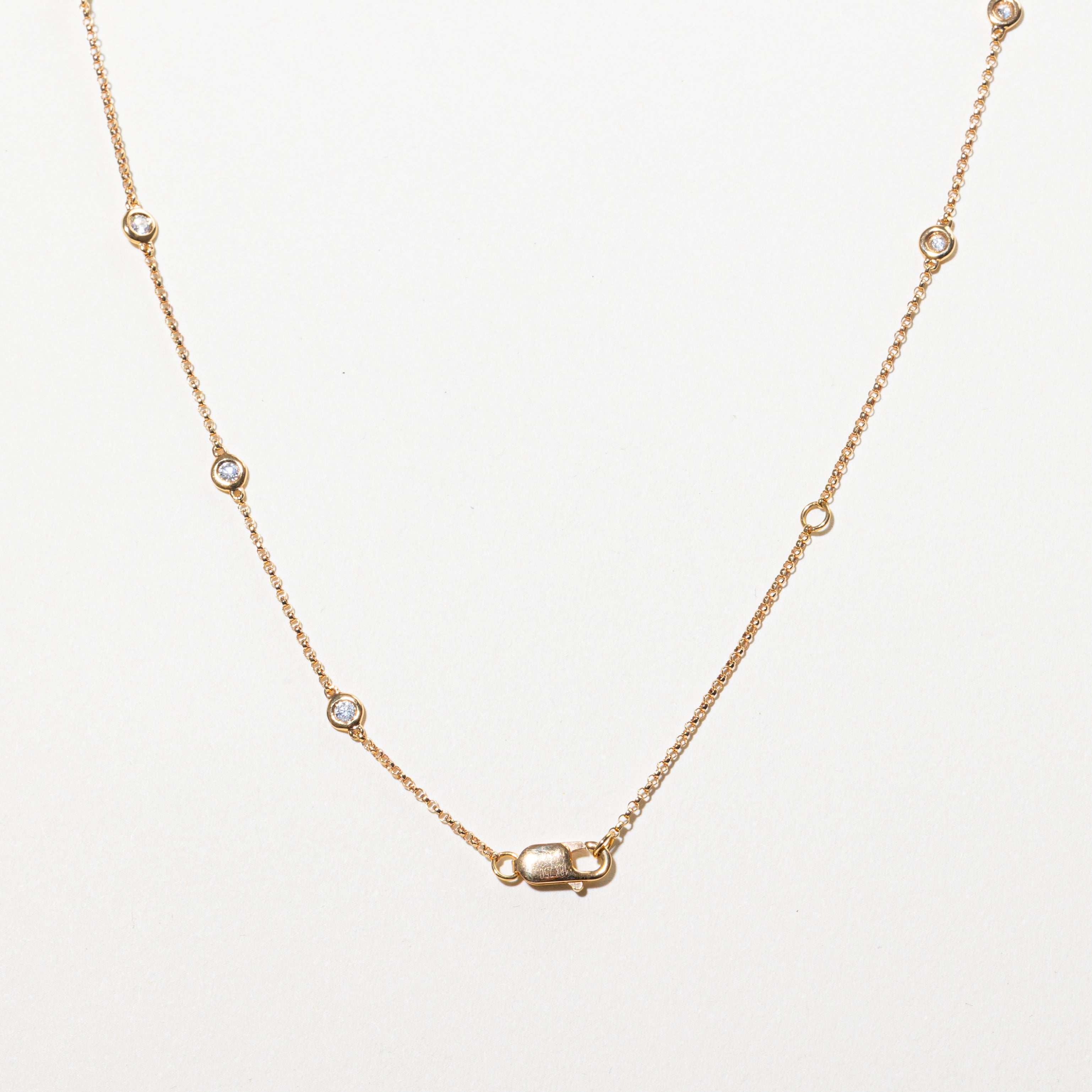 18k Satellite Diamond Chain Necklace | 0.54ctw | 18"
