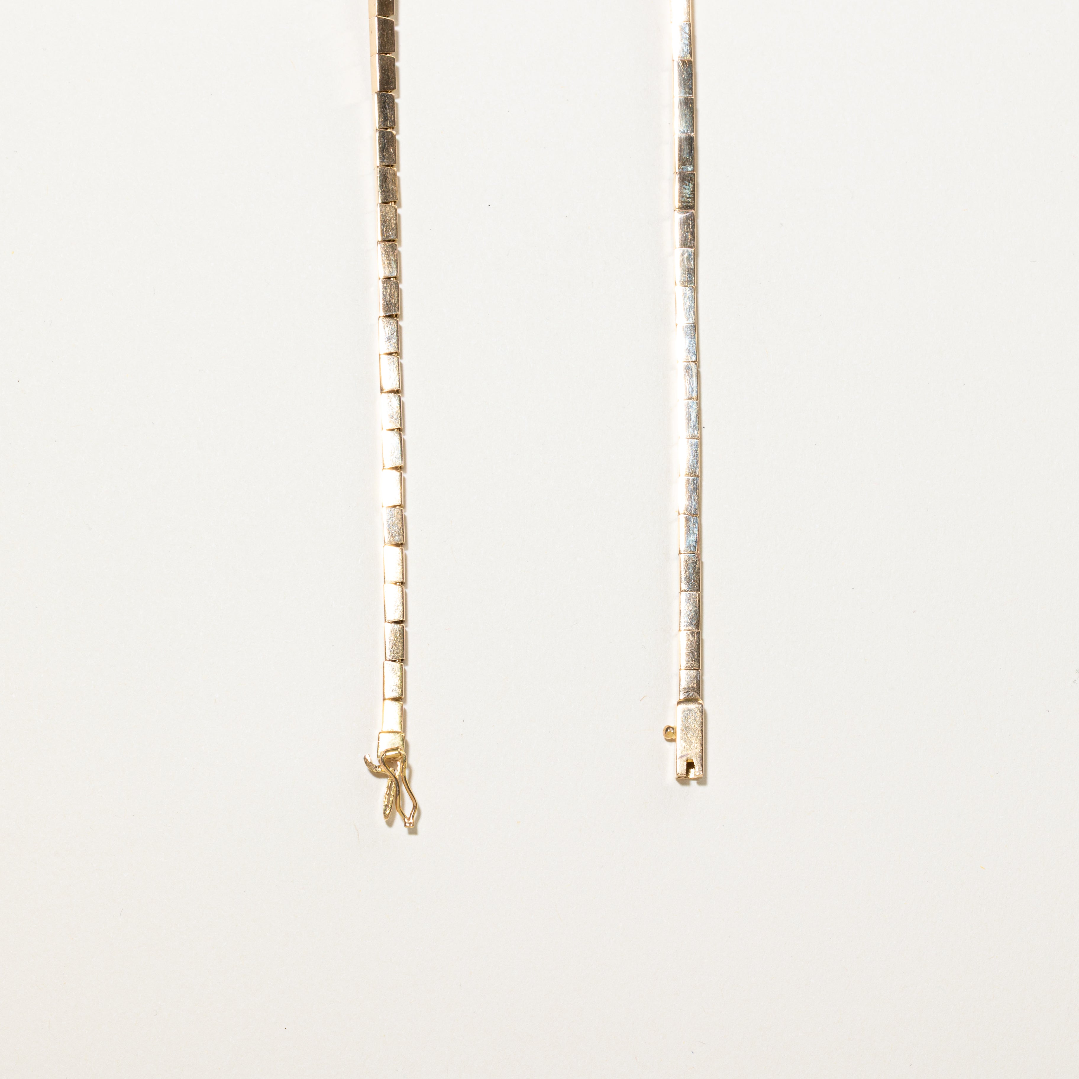 18k Yellow Gold Diamond Tassle Necklace | 0.15ct | 21"