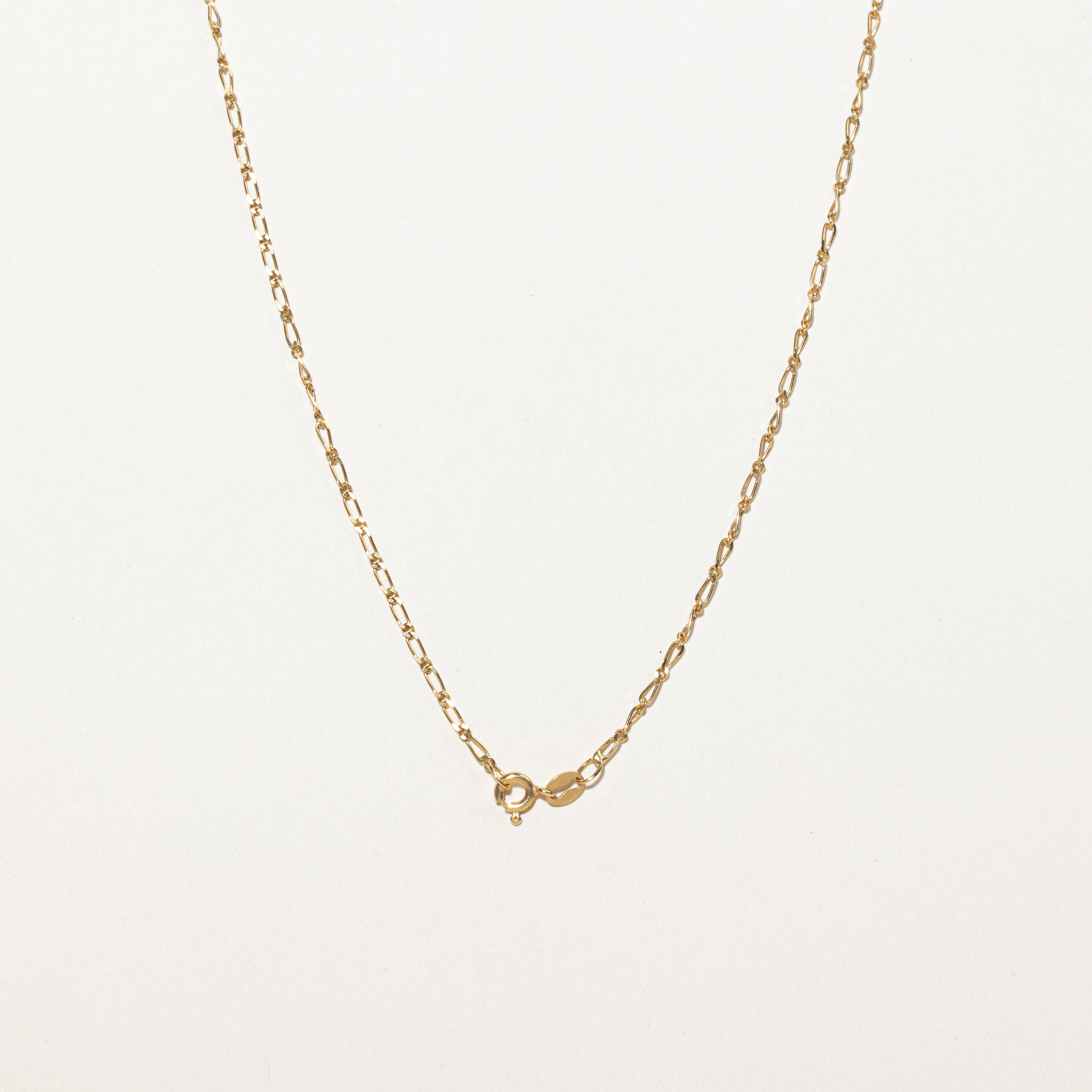 18k Floating Diamond Grooved Pendant Necklace | 0.005ct | 16"