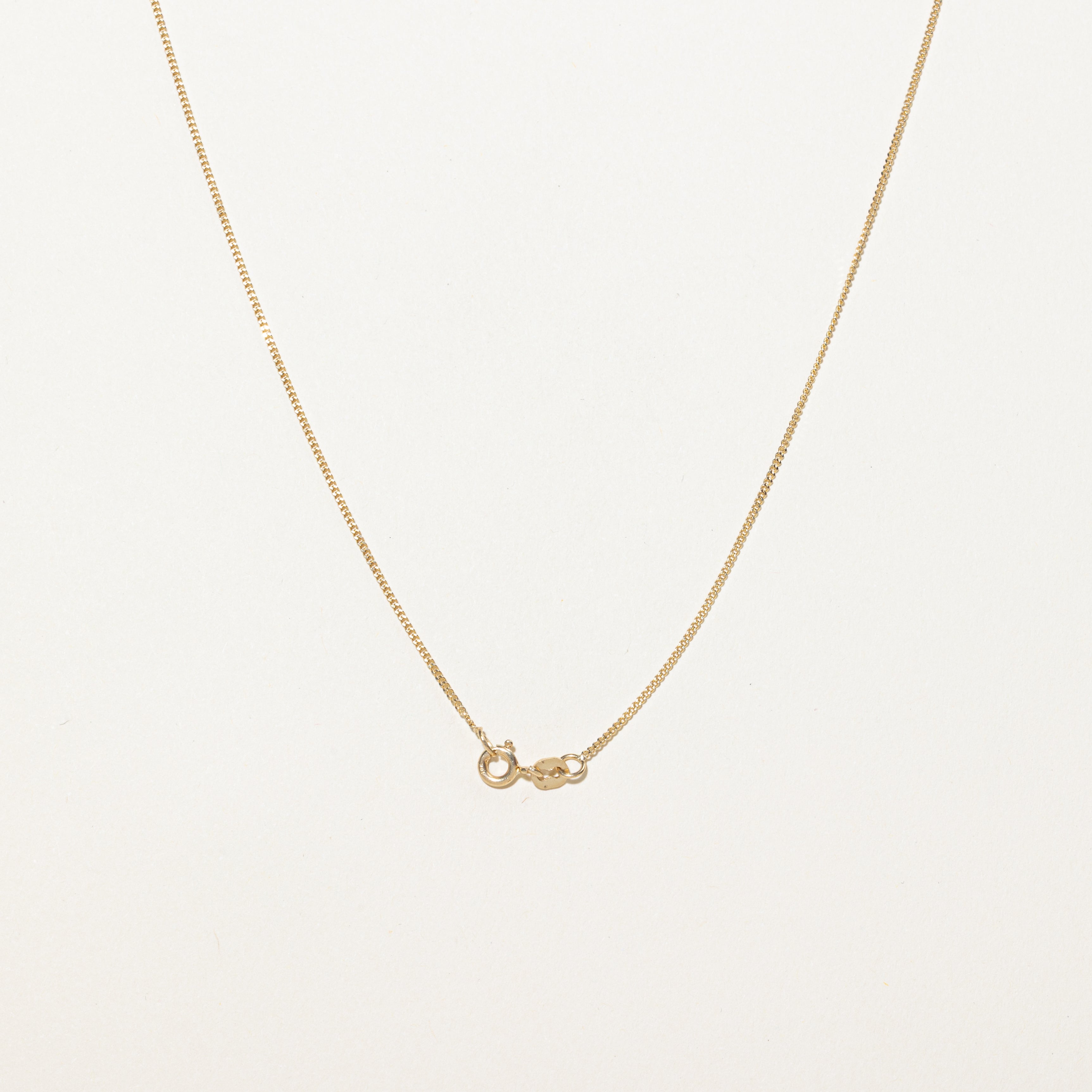 Yellow Gold Diamond "2000" Pendant Necklace | 0.05ctw | 18"