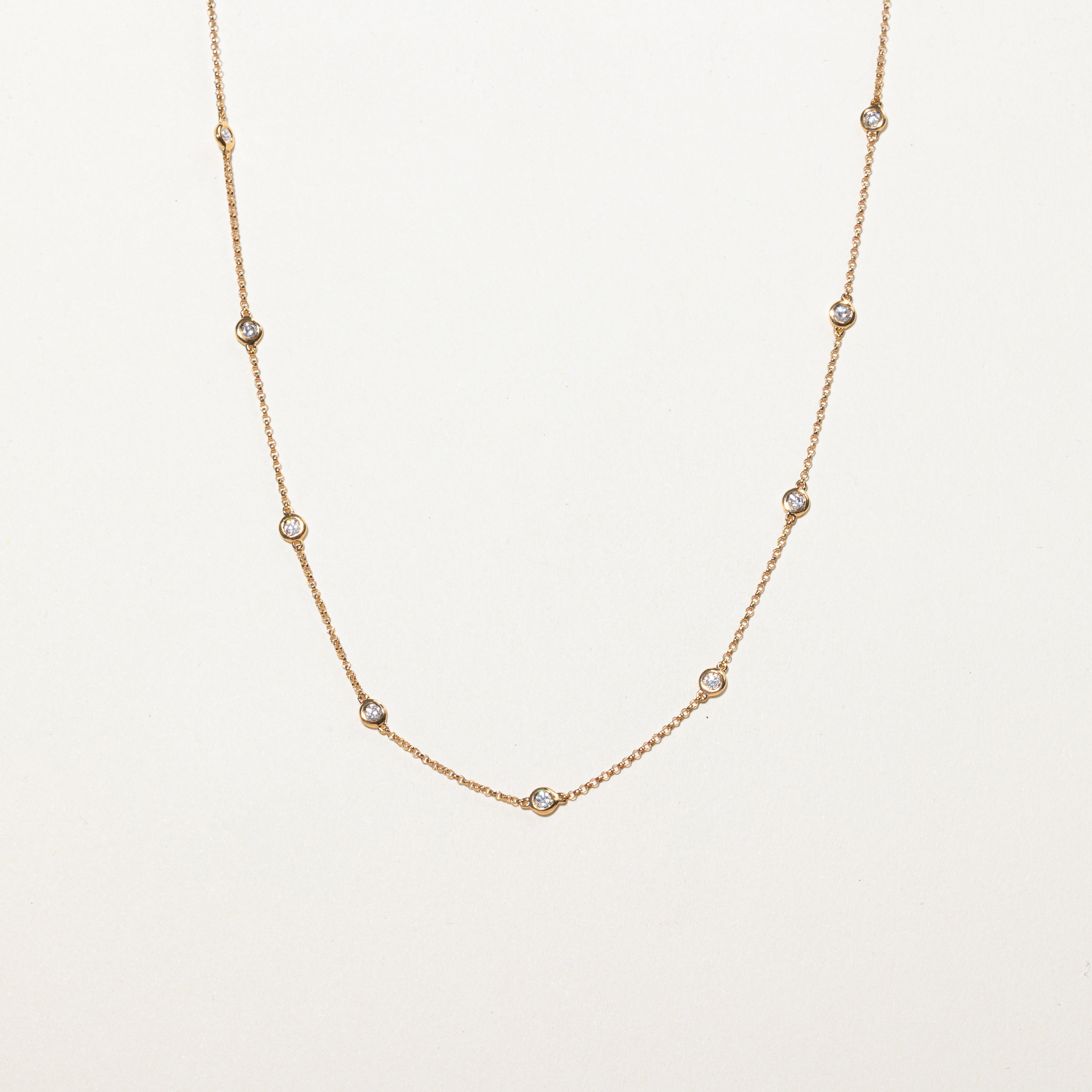 18k Satellite Diamond Chain Necklace | 0.54ctw | 18"