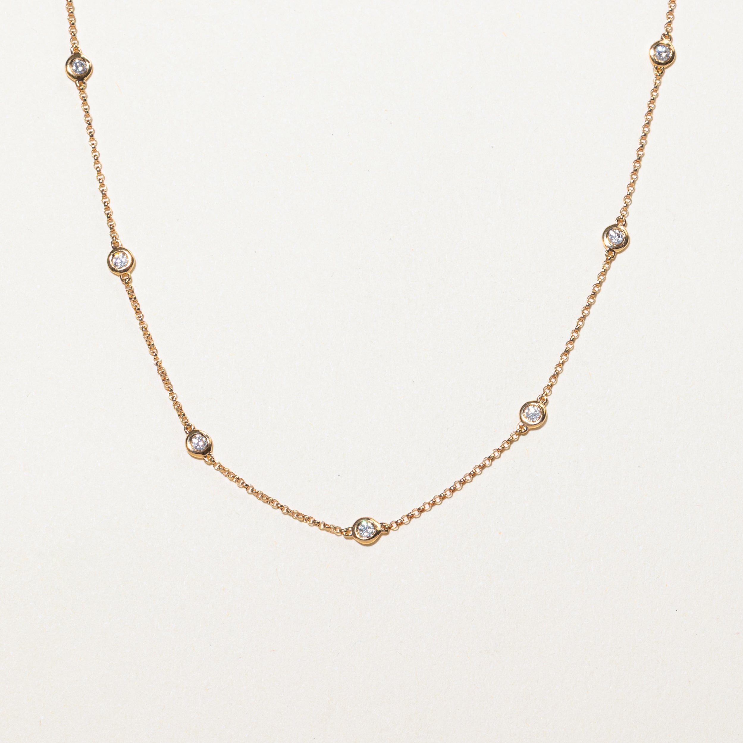 18k Satellite Diamond Chain Necklace | 0.54ctw | 18"