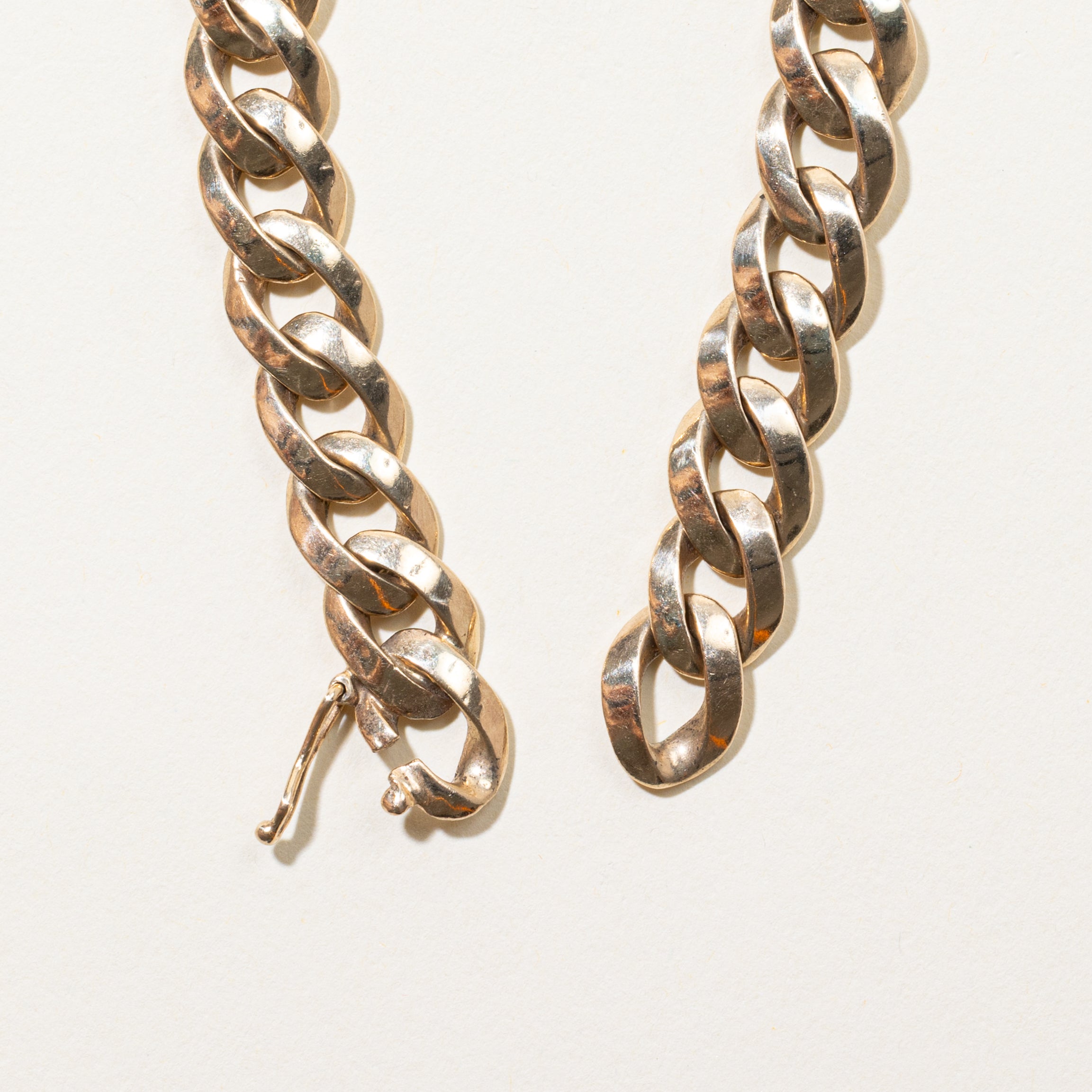 10k Yellow Gold Curb Link Chain Bracelet | 6"
