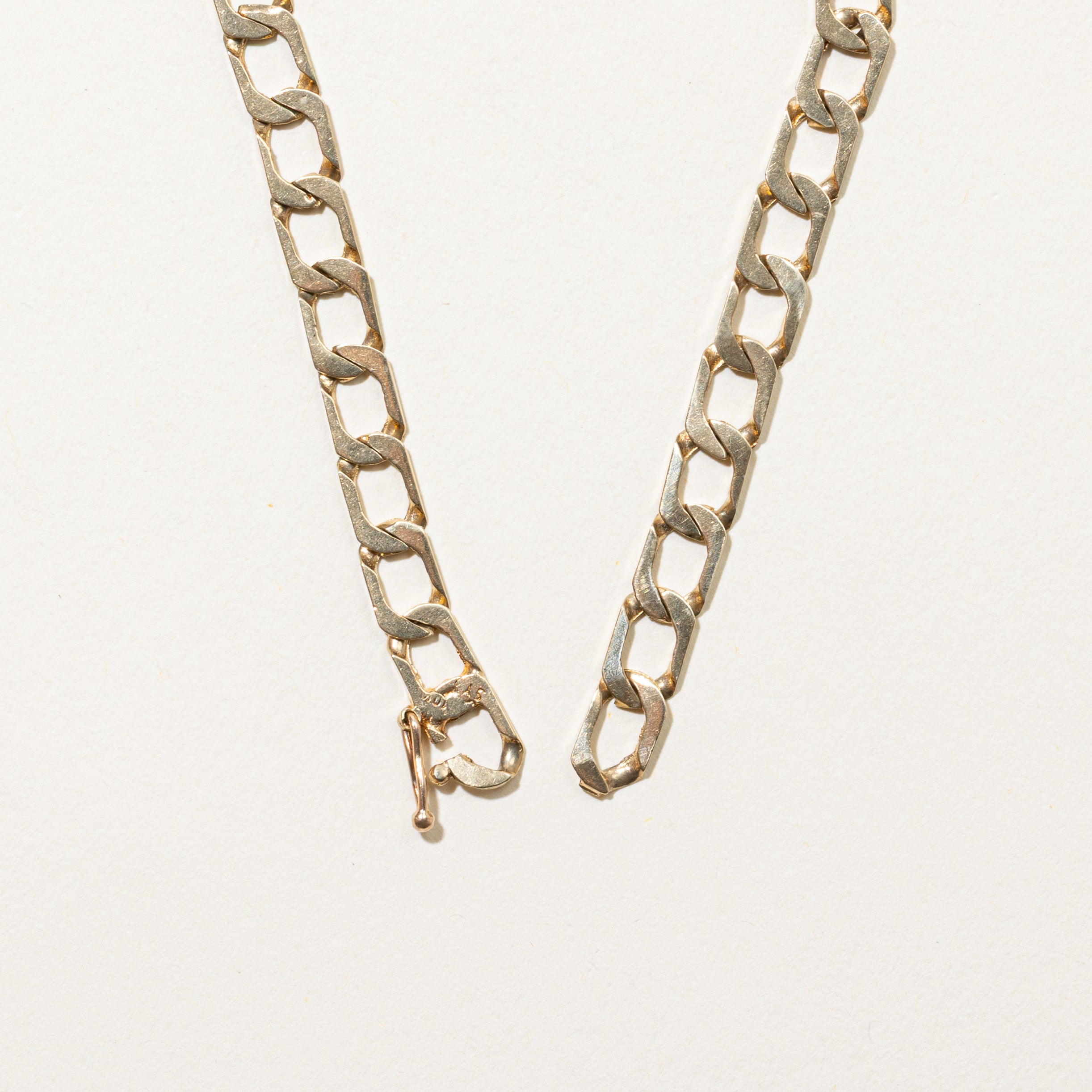 10k Yellow Gold Curb Link Bracelet | 8"