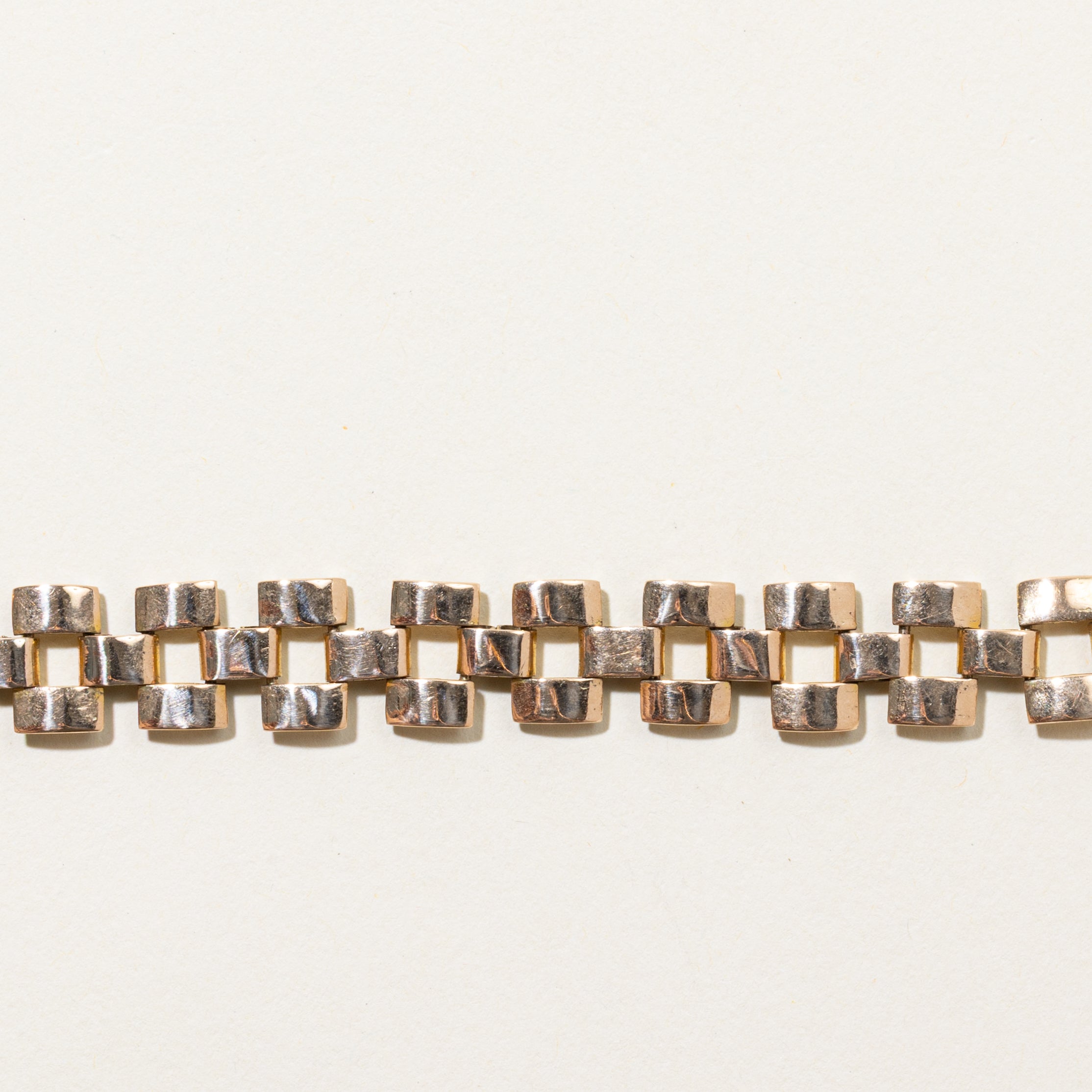 12k Yellow Gold Panther Link Bracelet | 6.5"