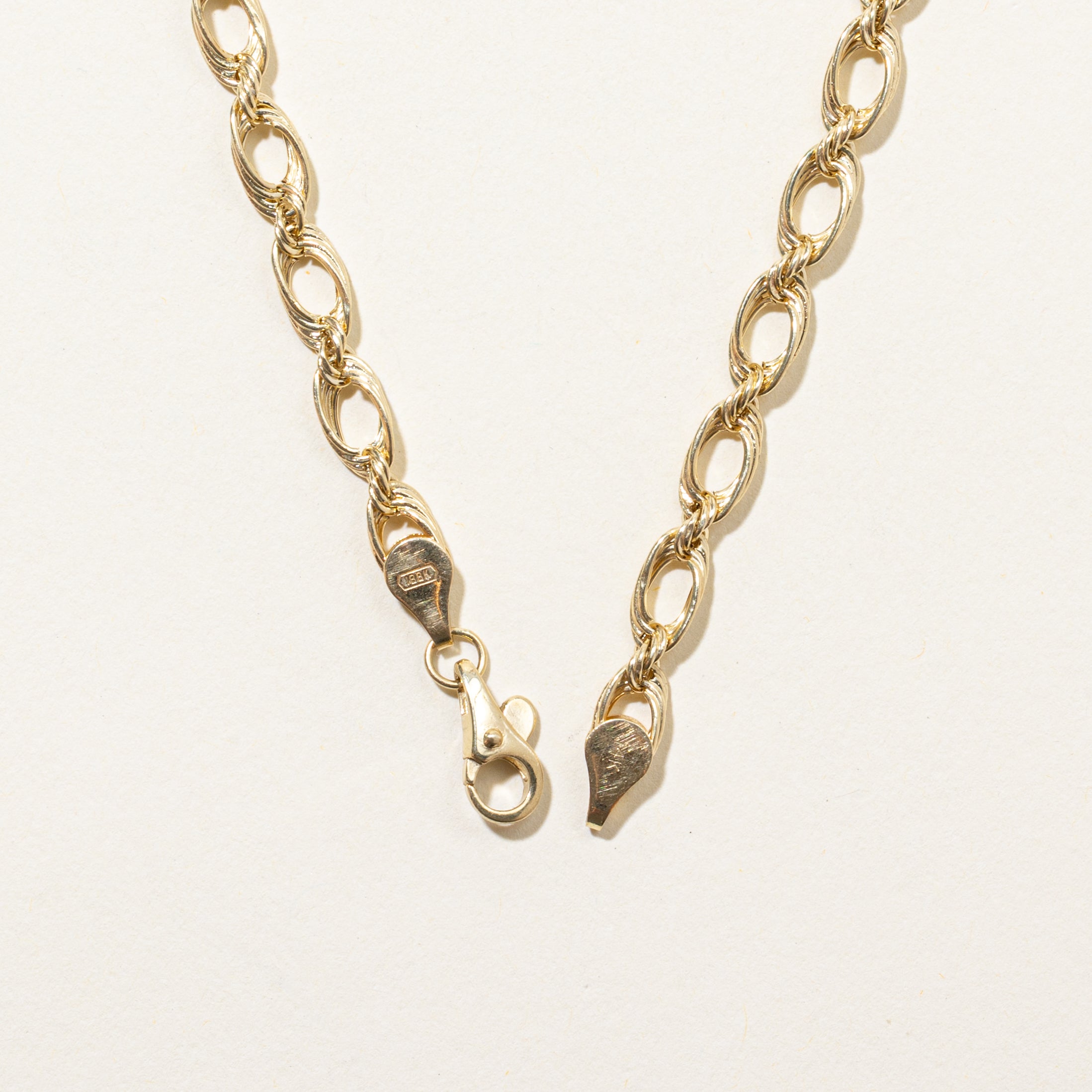 14k Yellow Gold Modified Prince of Wales Chain Bracelet | 8"