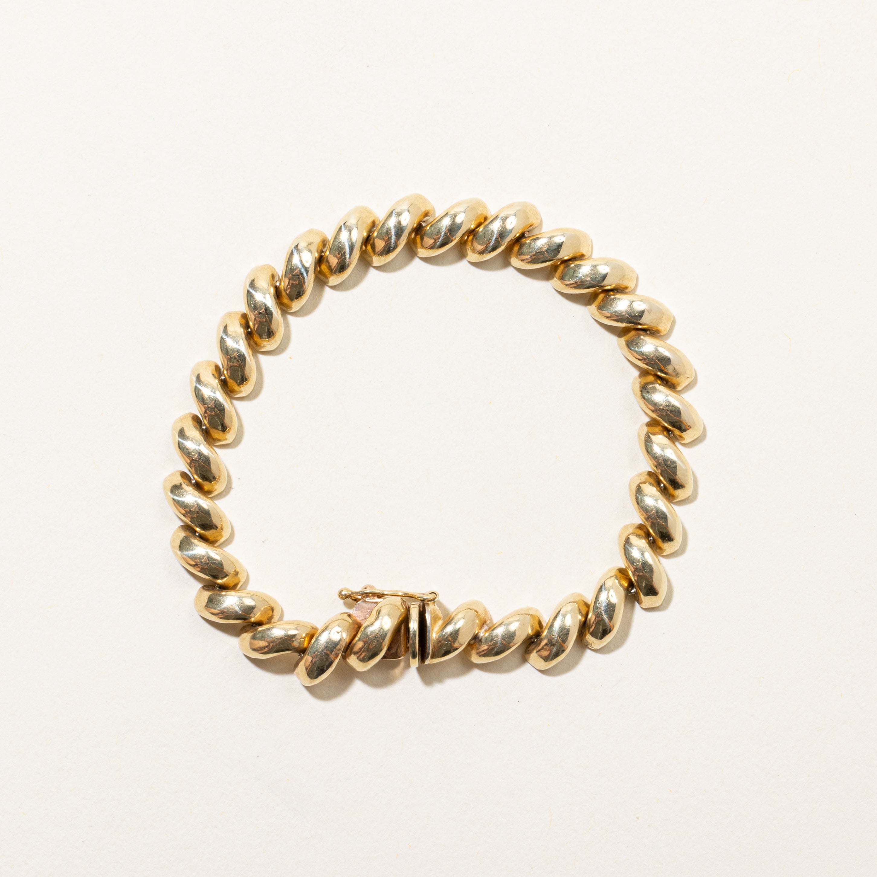 14k Yellow Gold San Marco Chain Bracelet | 5"