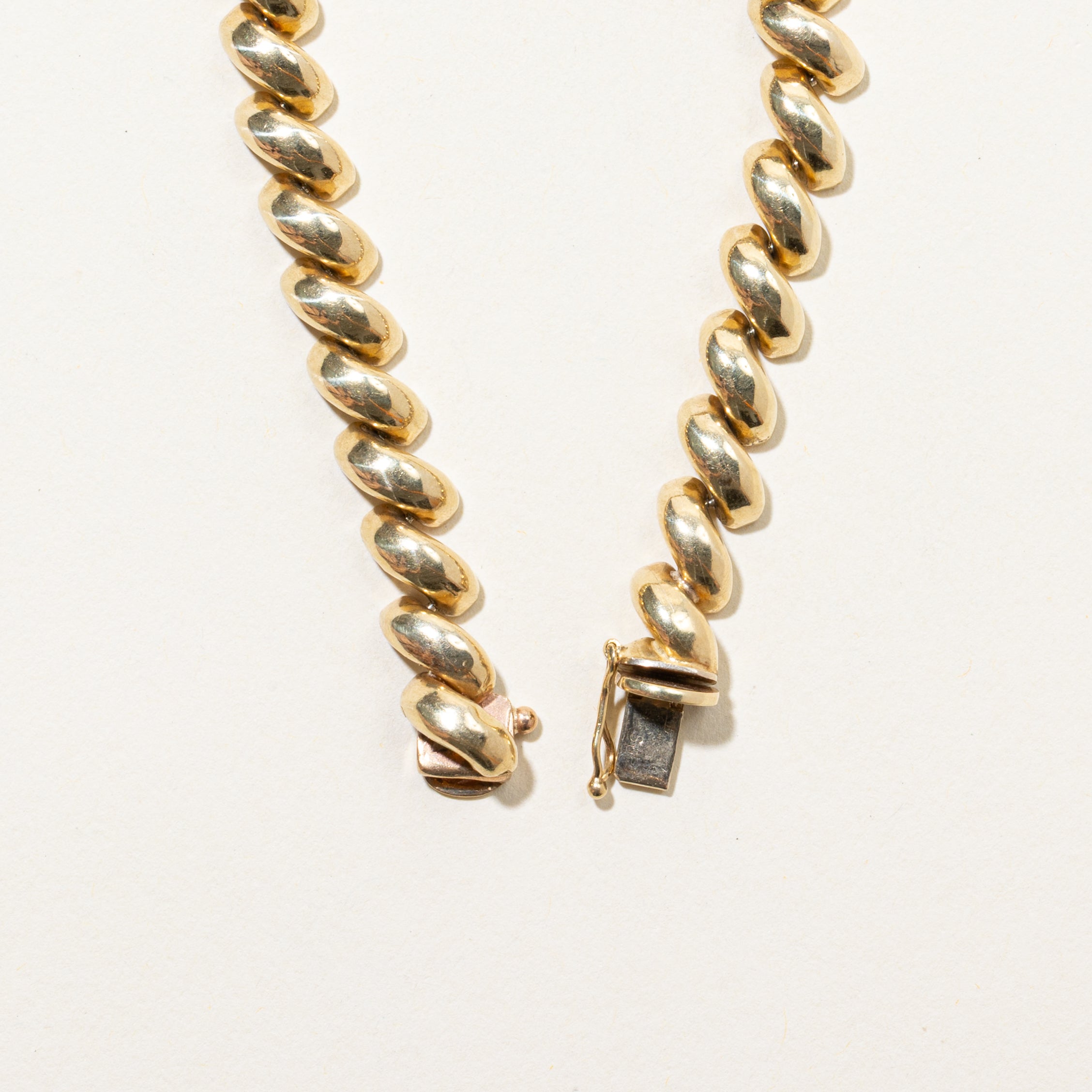 14k Yellow Gold San Marco Chain Bracelet | 5"