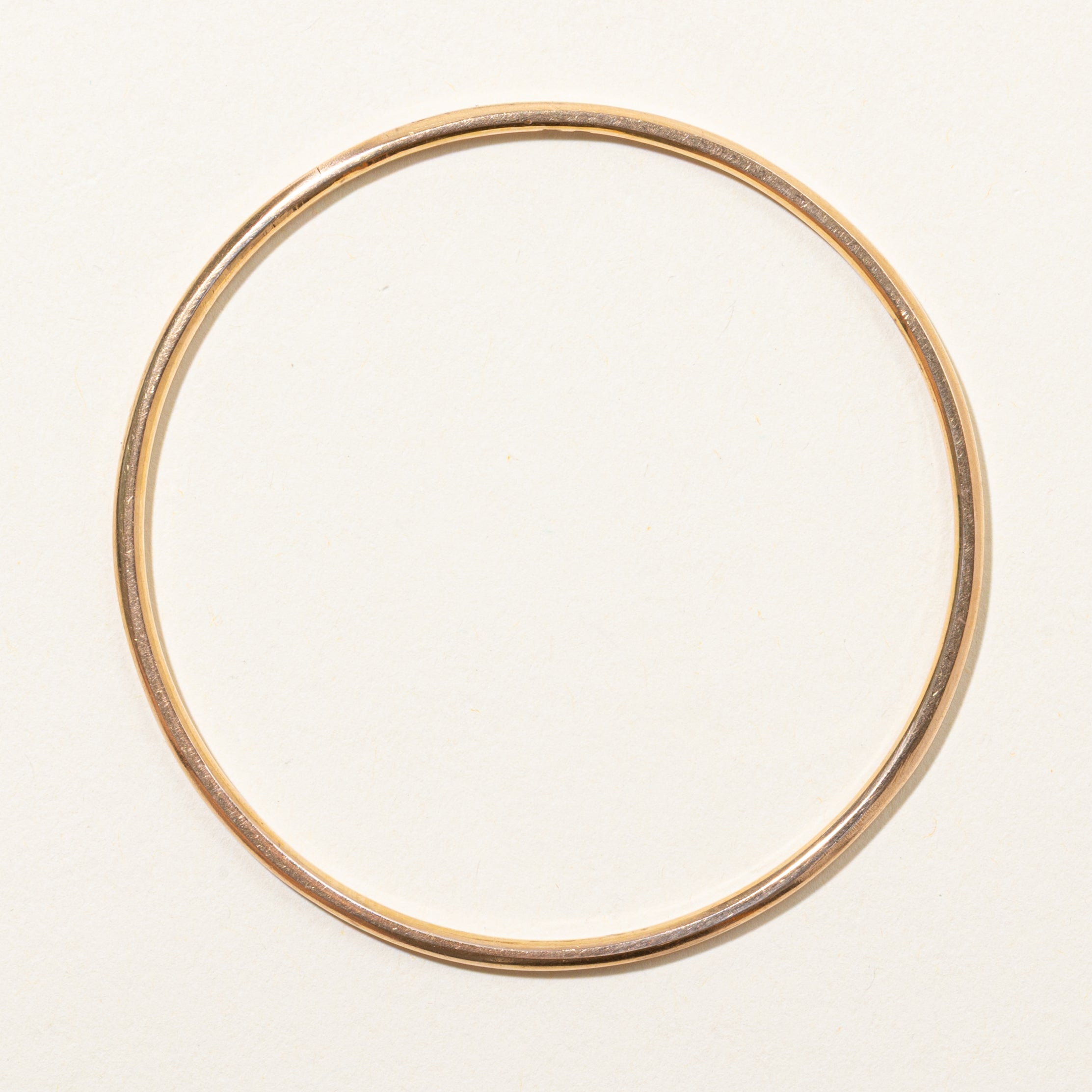 18k Yellow Gold Thin Bangle | 7.5"