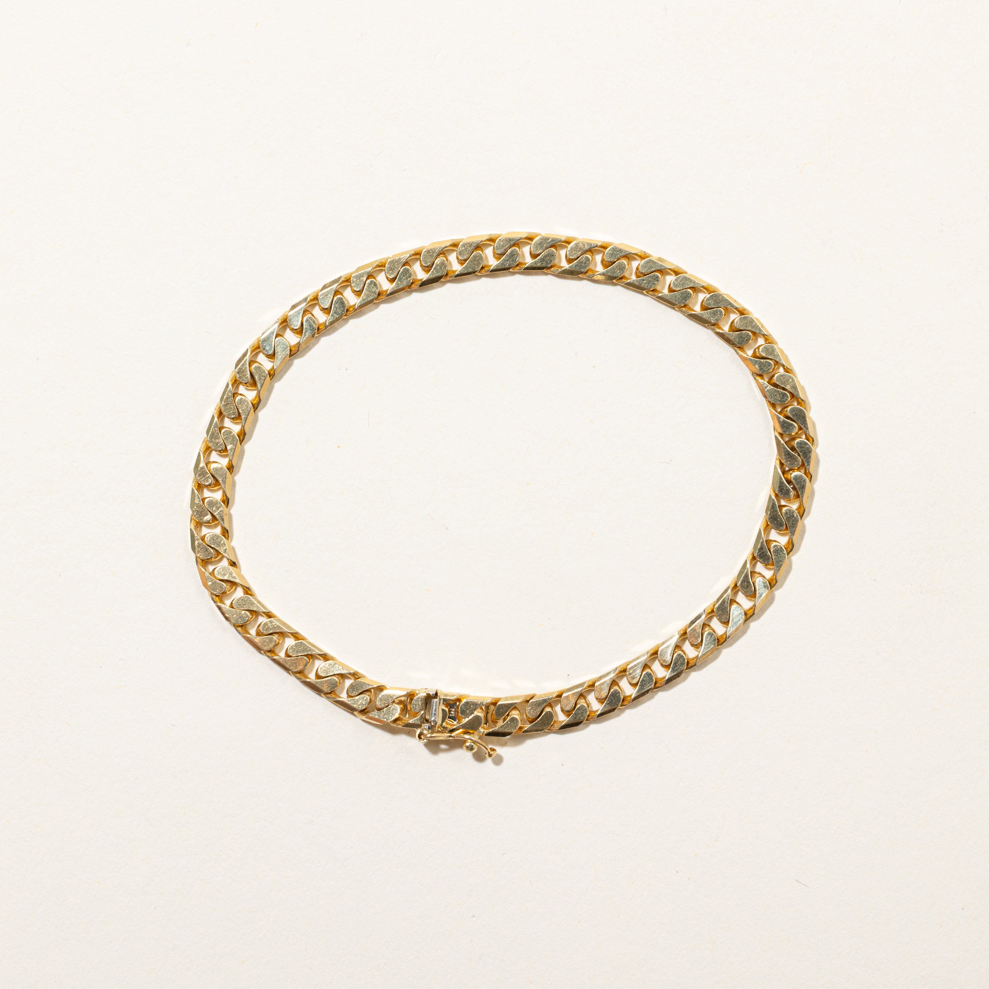 'Unoaerre' 18k Yellow Gold Curb Link Chain Bracelet | 8.25"