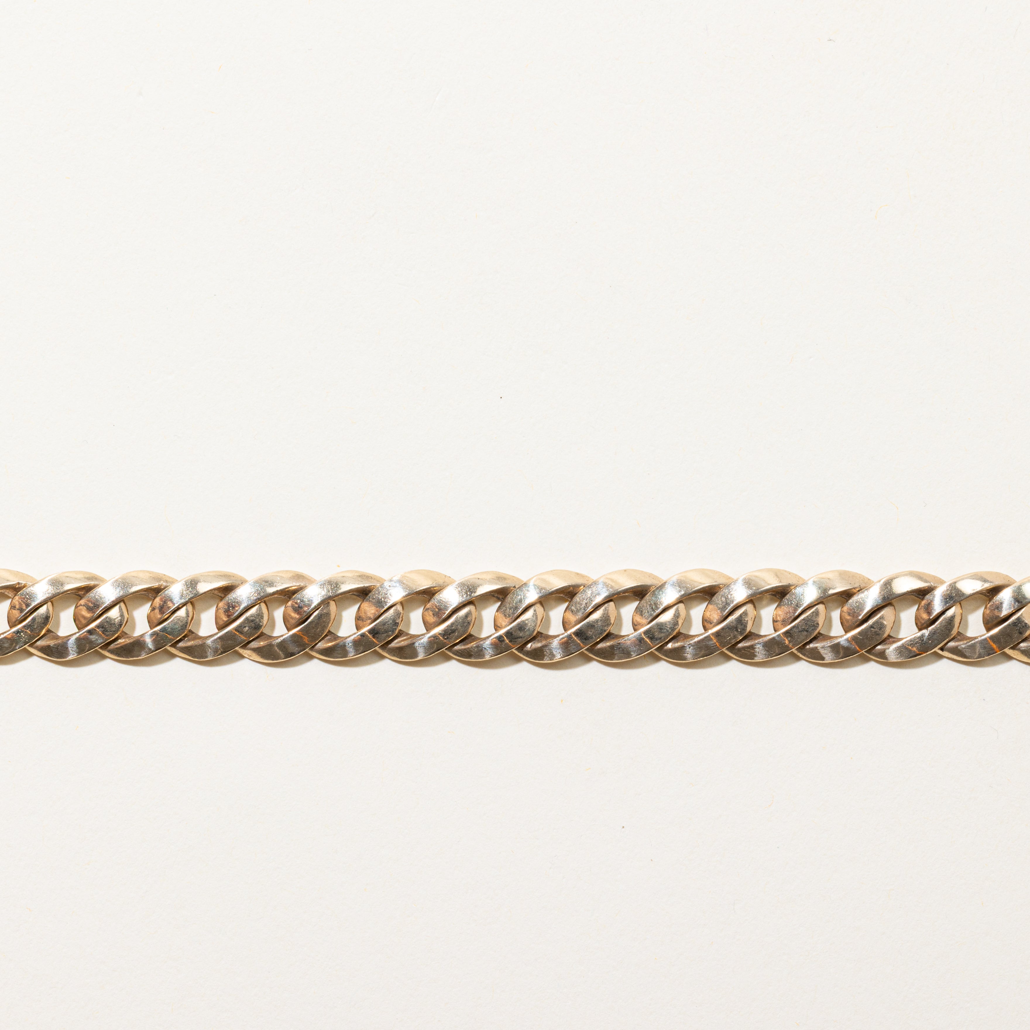 10k Yellow Gold Curb Link Chain Bracelet | 6"